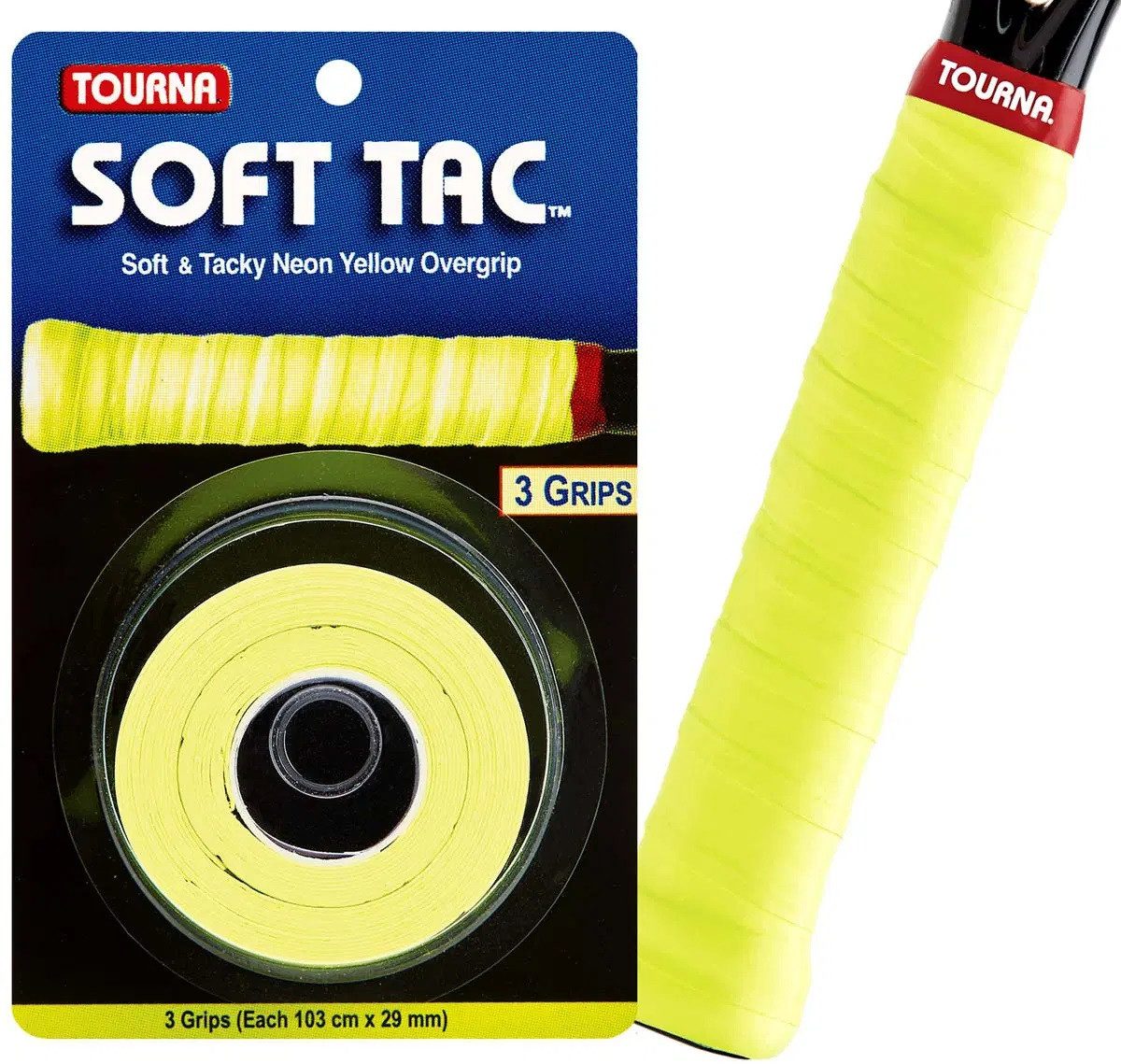 Griffband Overgrip Soft Tac neongelb 3er