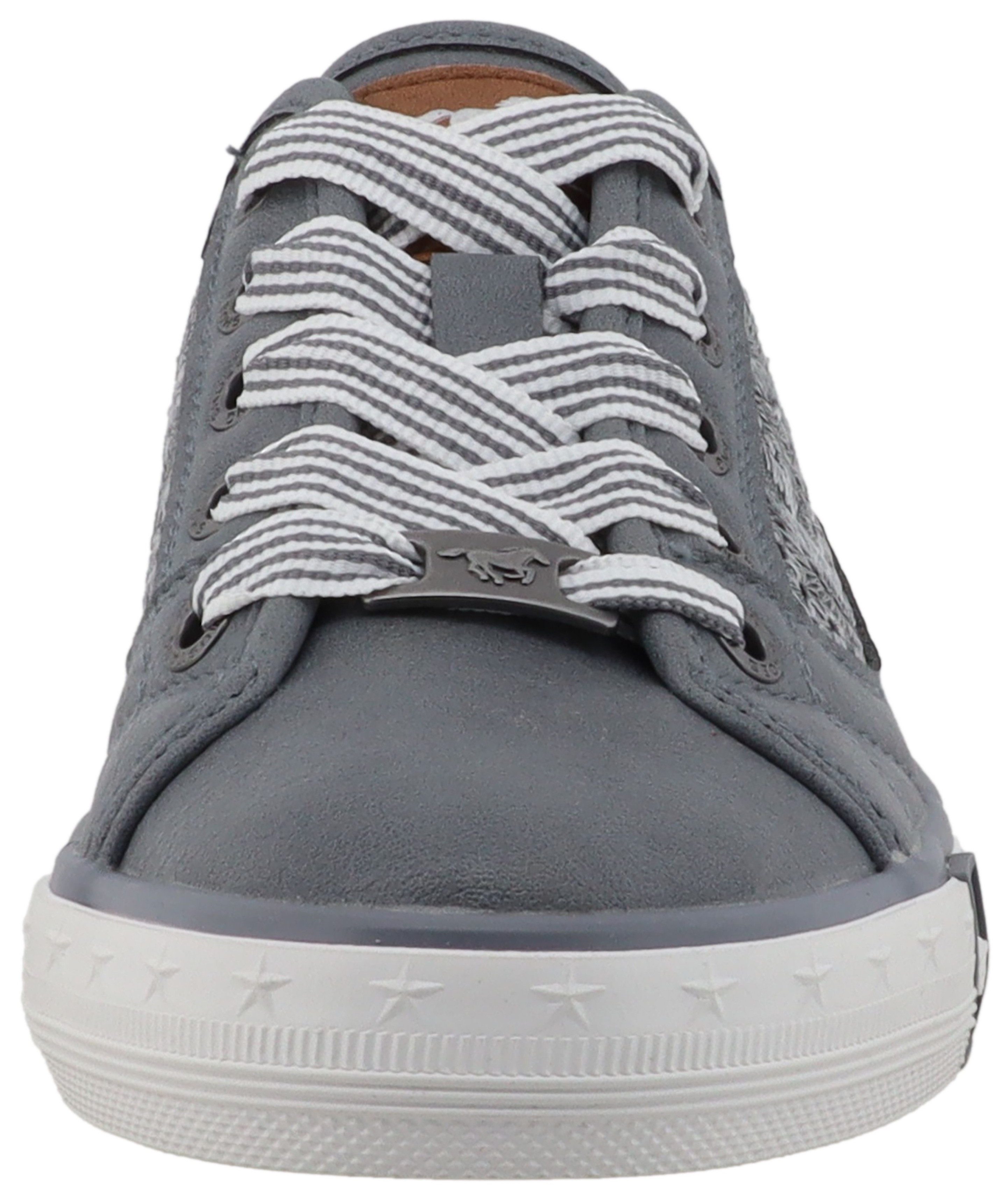 Mustang Shoes Gaspare Sneaker Freizeitschuh, Schnürschuh, Halbschuh mit Blüten-Stickerei