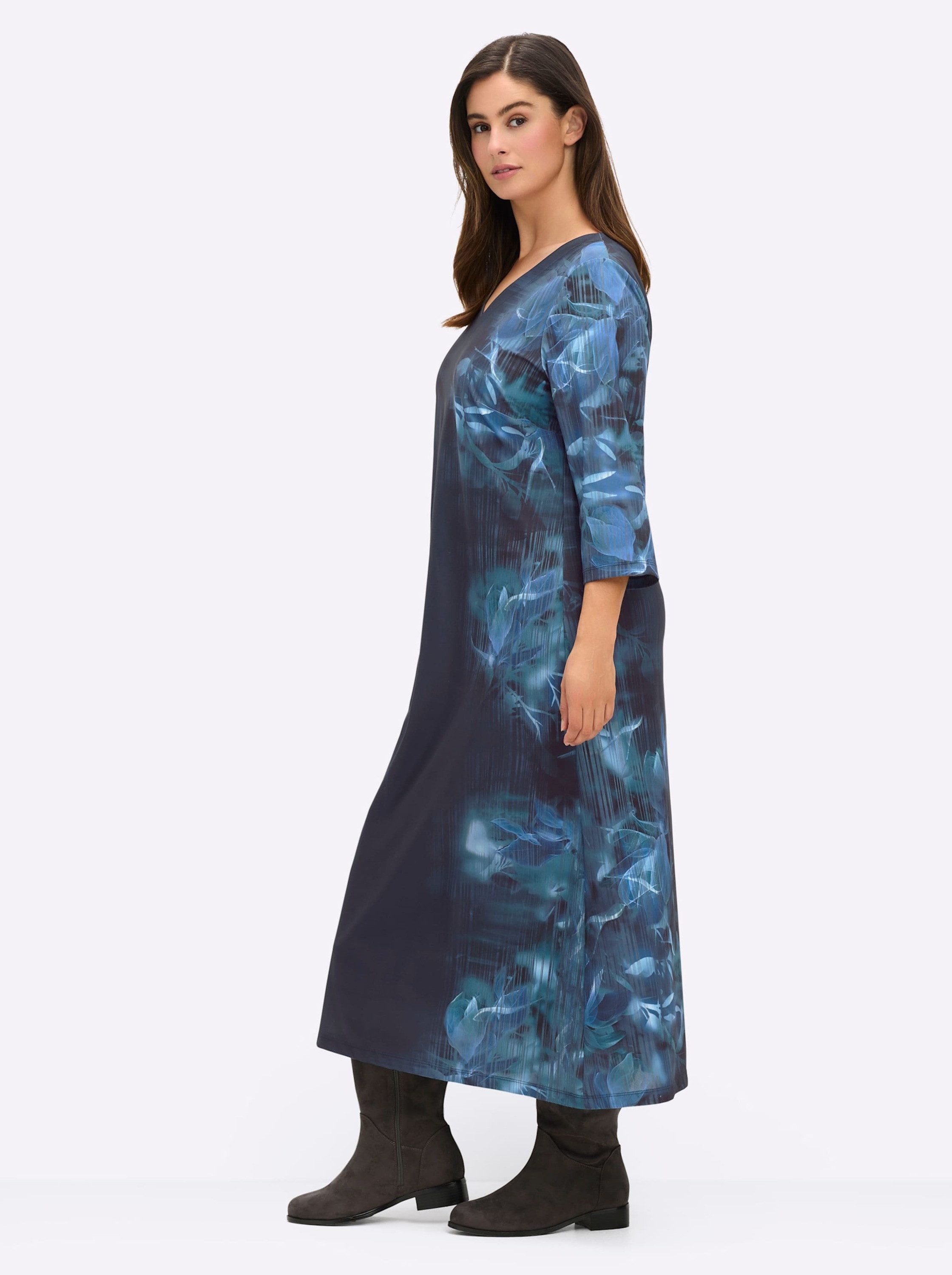 Sheego Jerseykleid Jersey-Kleid 3/4-Arm