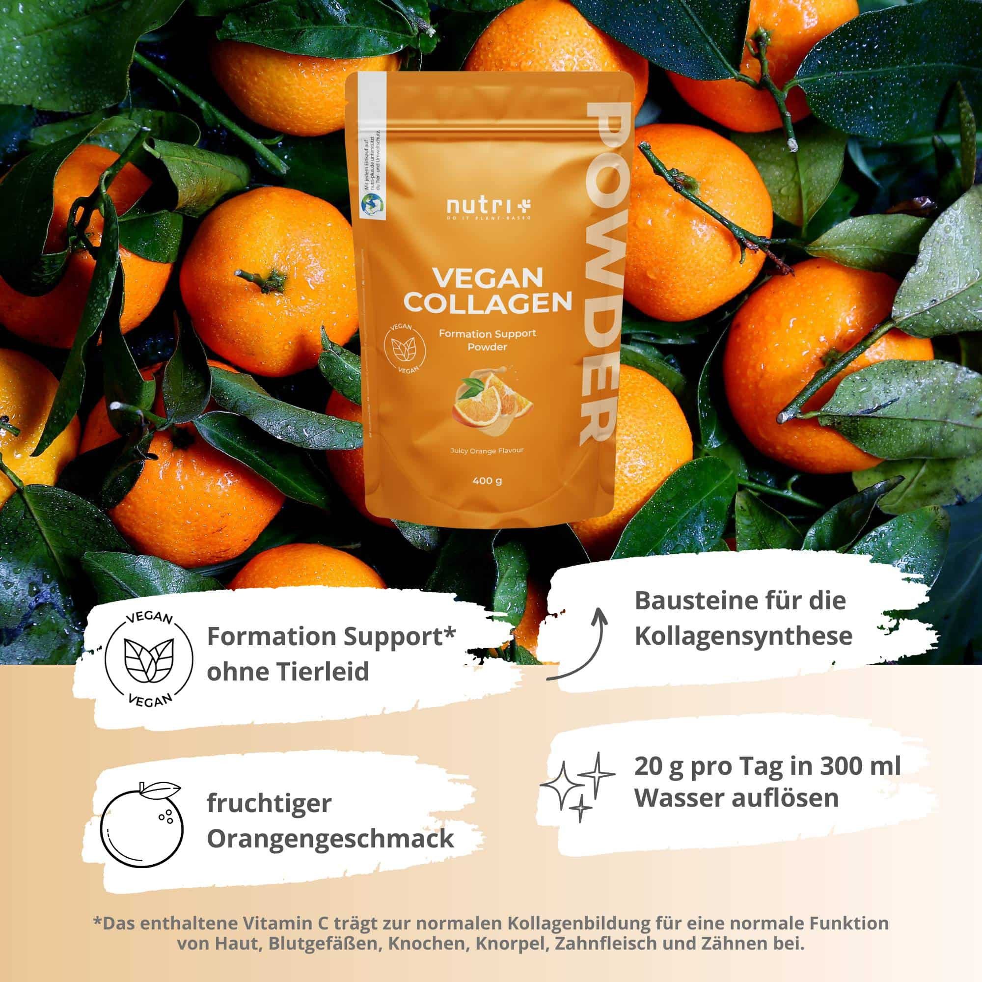 nutri+ Vegan Collagen Formation Support (zwei Sorten) Pulver