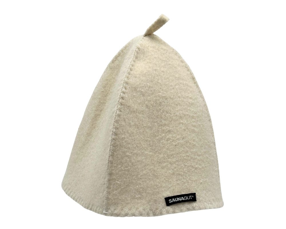 Saunagut Sauna-Aufgussset Saunagut Sauna-Mütze weiß aus Filz (Wolle) günstig online kaufen