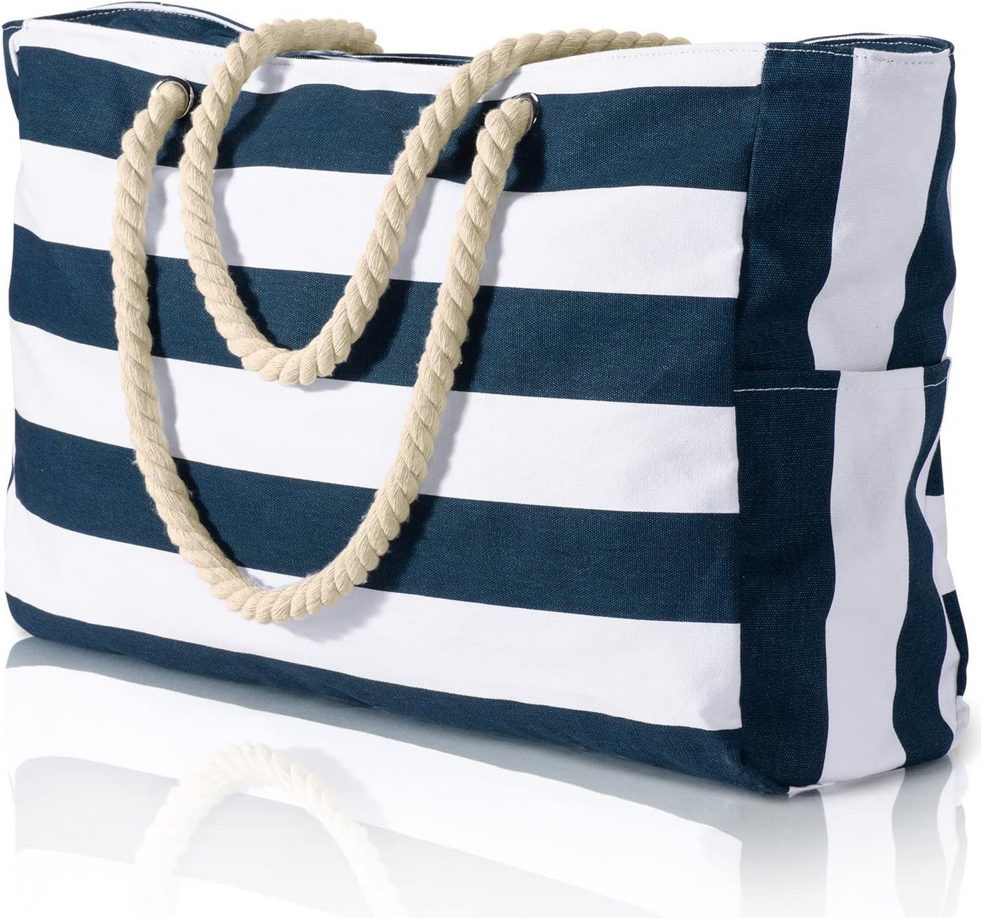 FELIXLEO Strandtasche Strandtasche wasserdicht XXL mit Reißverschluss Faltbar Shopping (1-tlg)