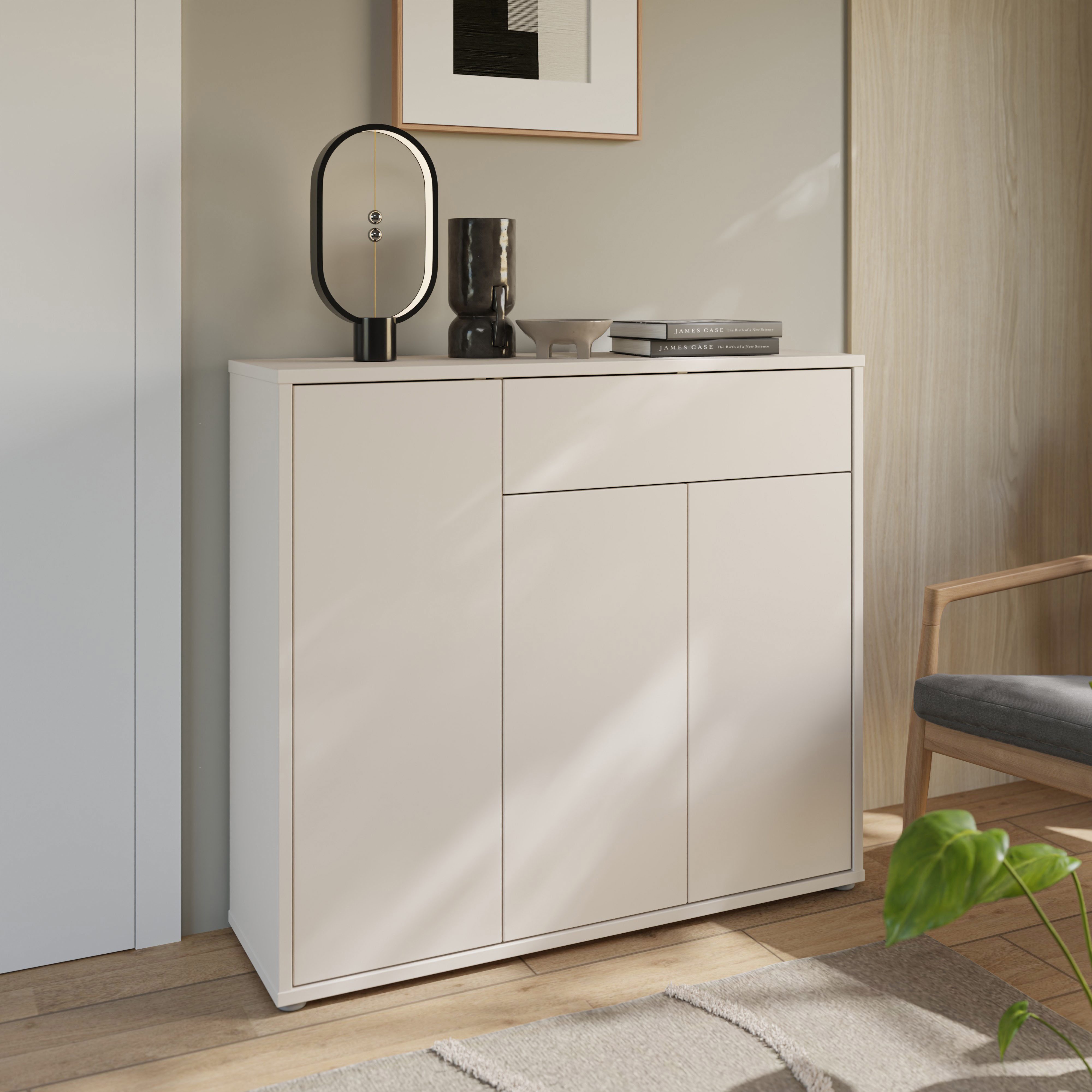 FORTE Schuhschrank Alice Springs B/H/T 109,2/99,1/34,9 cm Push to open, 20 Paar Schuhe