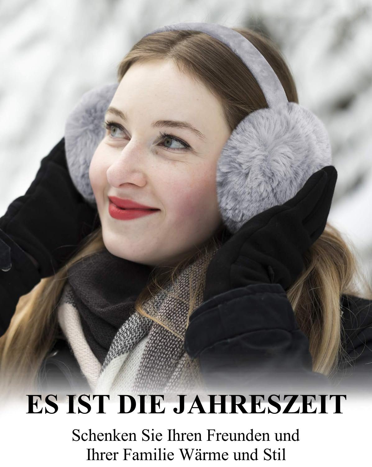 Ohrenwärmer für kaltes Grau Opspring Wetter Ohrenschützer,Winter-Ohrenwärmer,Ohrenschützer
