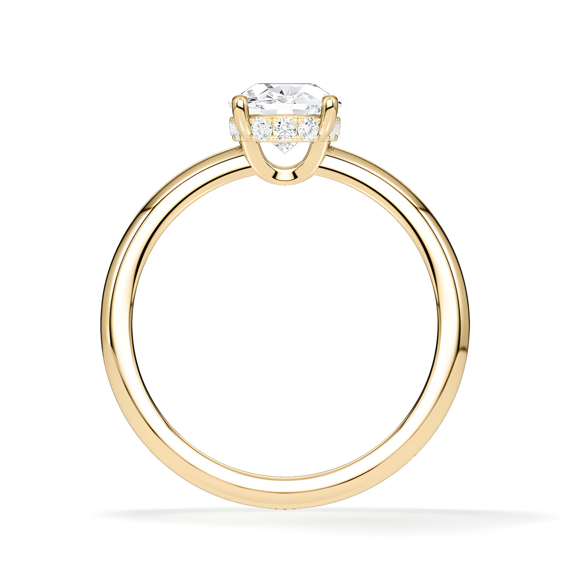 Adam & Eve Diamantring 750/- Gold - großer Diamant 2,00ct + 16 x 0,09ct Brillanten, (LAB02 Diamantring), Lab Grown Diamonds - Nachhaltig und günstig