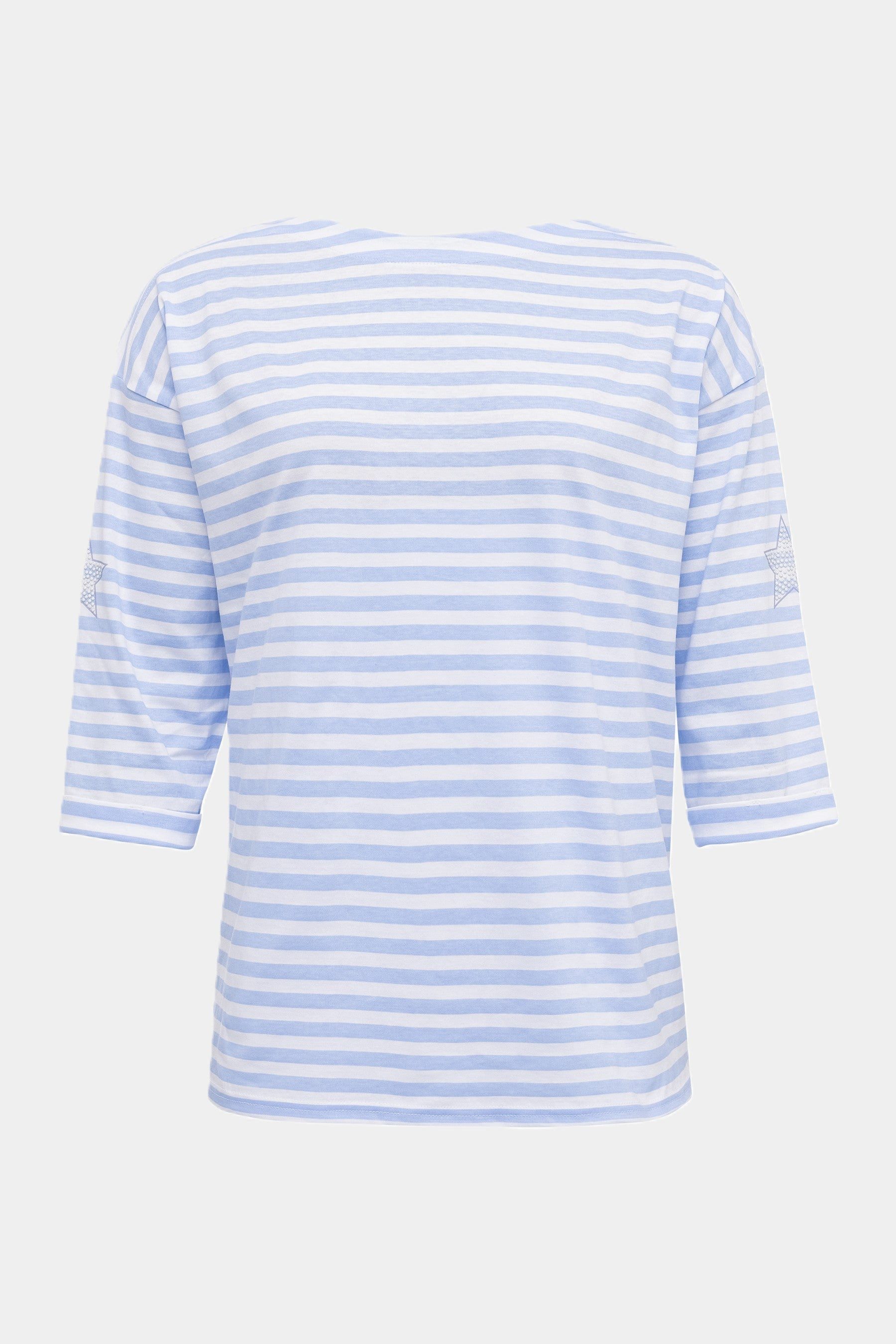 six-o-seven T-Shirt Six-o-Seven T-Shirt 3/4 Arm maritim mit Stern-Print CLOUD