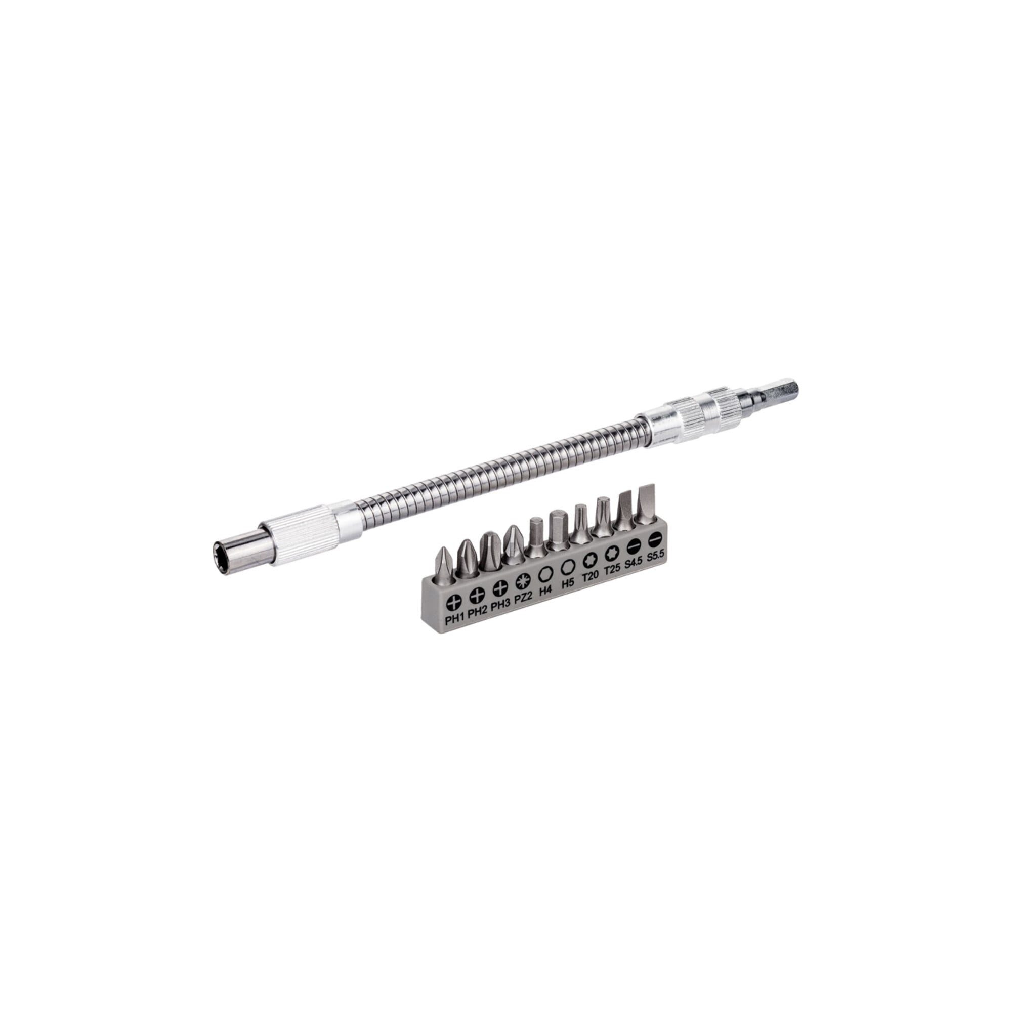 Bosch Professional Bit-Set Bosch Bit Set 11-teilig mit flexibler Verlängerung aus Metall 200 mm