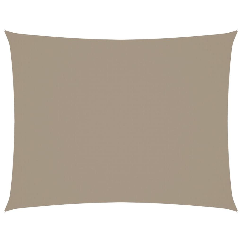 vidaXL Sonnensegel Sonnensegel Oxford-Gewebe Rechteckig 3,5x5 m Taupe, (1-tlg)