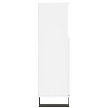 vidaXL Badezimmerspiegelschrank Badschrank Weiß 30x30x100 cm Holzwerkstoff (1-St)
