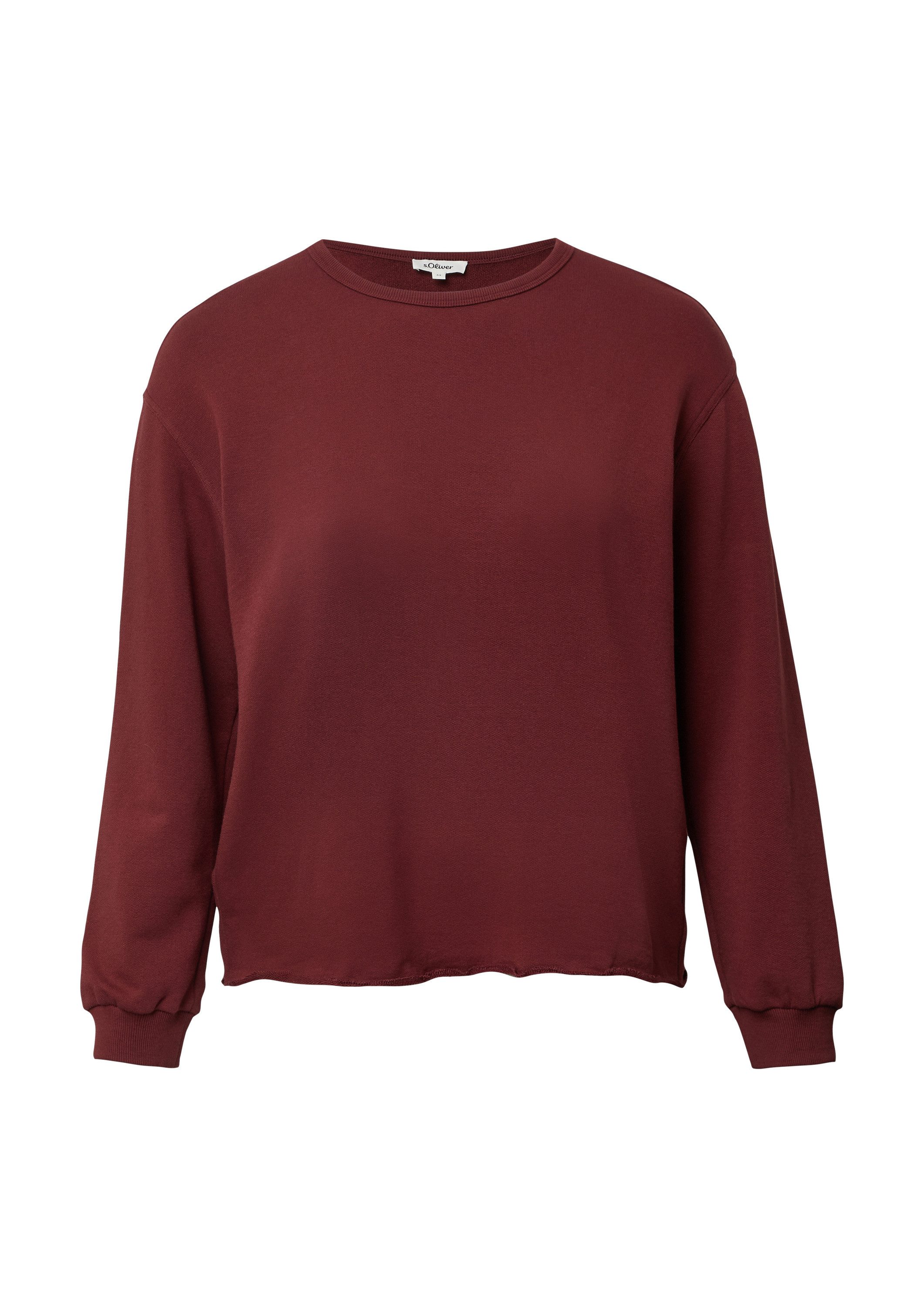 s.Oliver Sweatshirt Sweatshirt Sweatshirt im Relaxed Fit mit Rollsaum günstig online kaufen