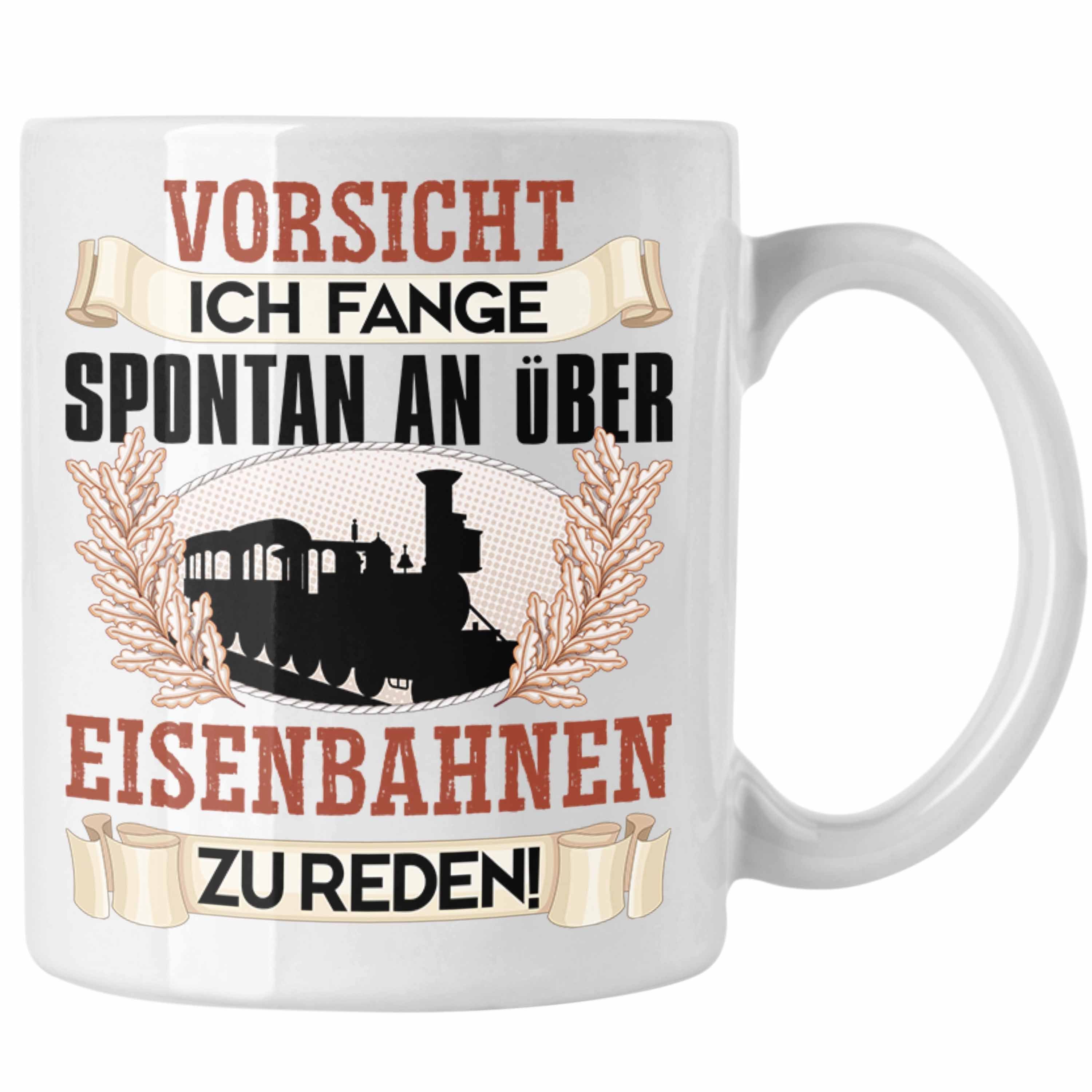 Trendation Tasse Eisenbahner Tasse Geschenk Ich F Weiss für Modelleisenbahn-Fans Geschenkidee
