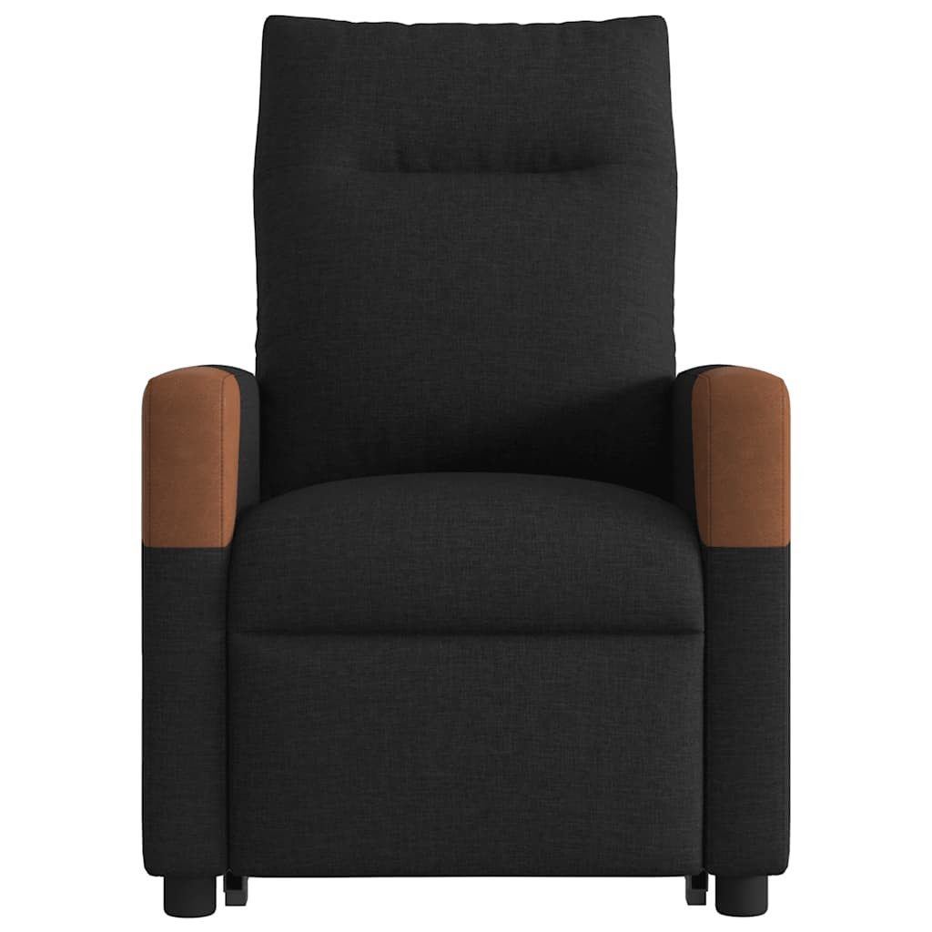 vidaXL Sessel Relaxsessel mit Aufstehhilfe Schwarz Stoff