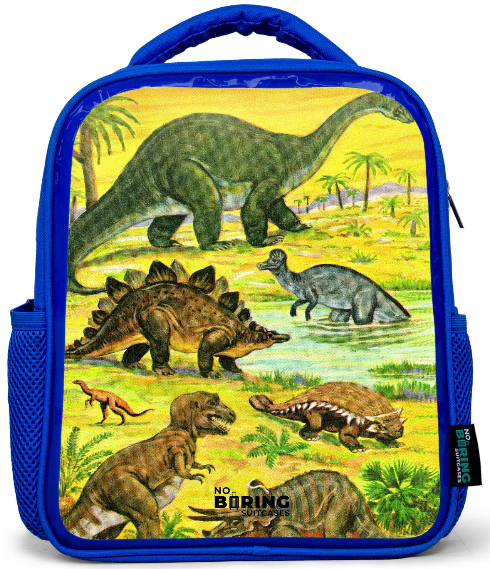 Rucksack Blau - Dinos am Wasser