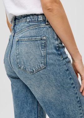 s.Oliver 5-Pocket-Jeans Jeans Suri / High Rise / Wide Leg Logo, Waschung