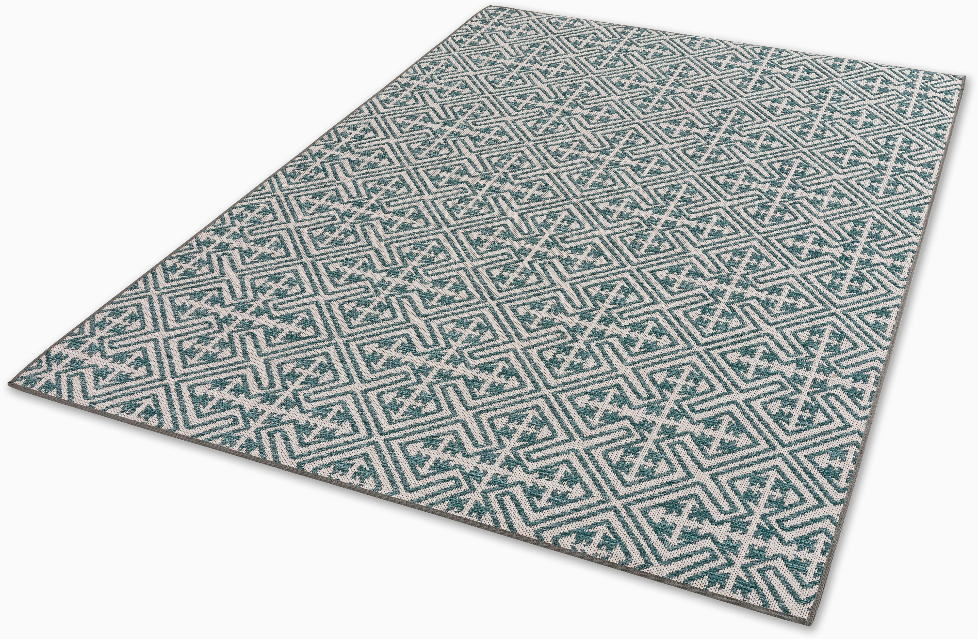 Teppich Parkland 6351 222, SCHÖNER WOHNEN-Kollektion, rechteckig, Höhe: 5 mm, In- und Outdoor geeignet, eleganter Flachflorteppich | Kurzflor-Teppiche