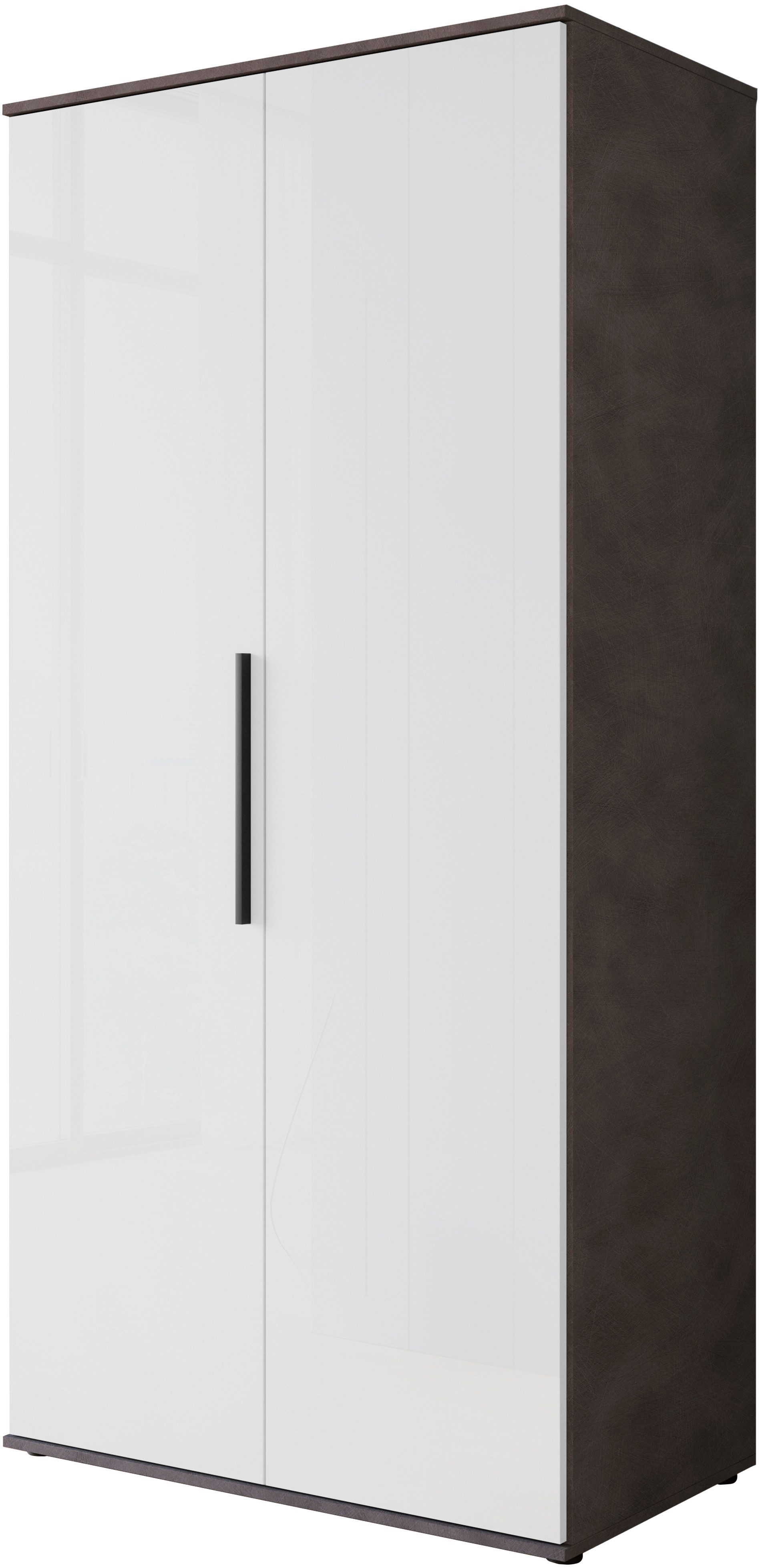 OTTO home Kleiderschrank LAGOS Wäscheschrank, Garderobe, schwarze Griffe, Made in Europe Moderner Drehtürenschrank, FSC-zertifiziert, Schlafzimmerschrank