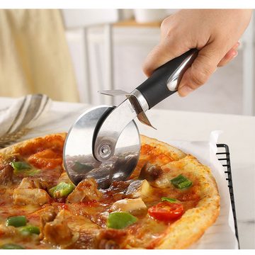 KIKI Pizzaschere 2-teiliges Set aus Pizzaroller, Pizzamesser und Spatel aus Edelstahl, (1-tlg)
