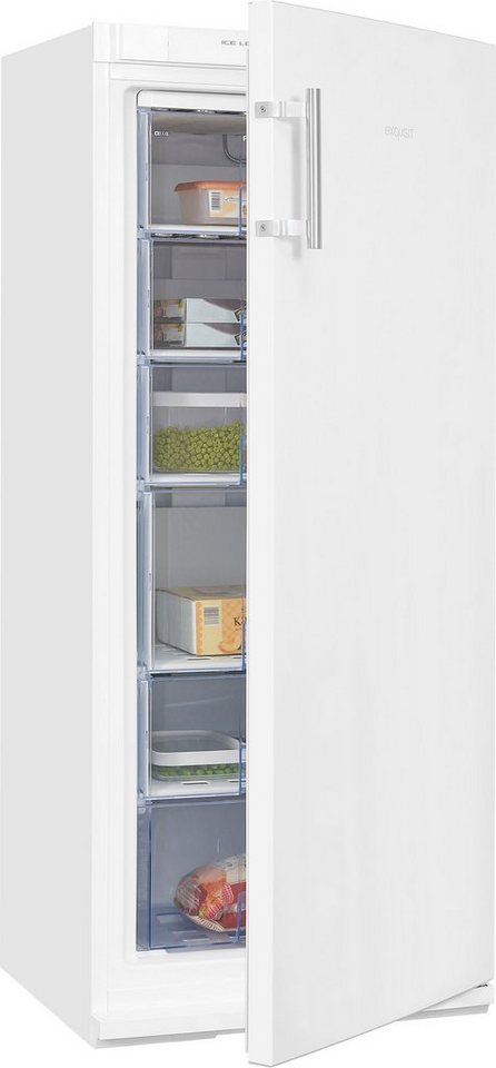 exquisit Gefrierschrank GS22-H-280E weiss, 145 cm hoch, 60 cm breit