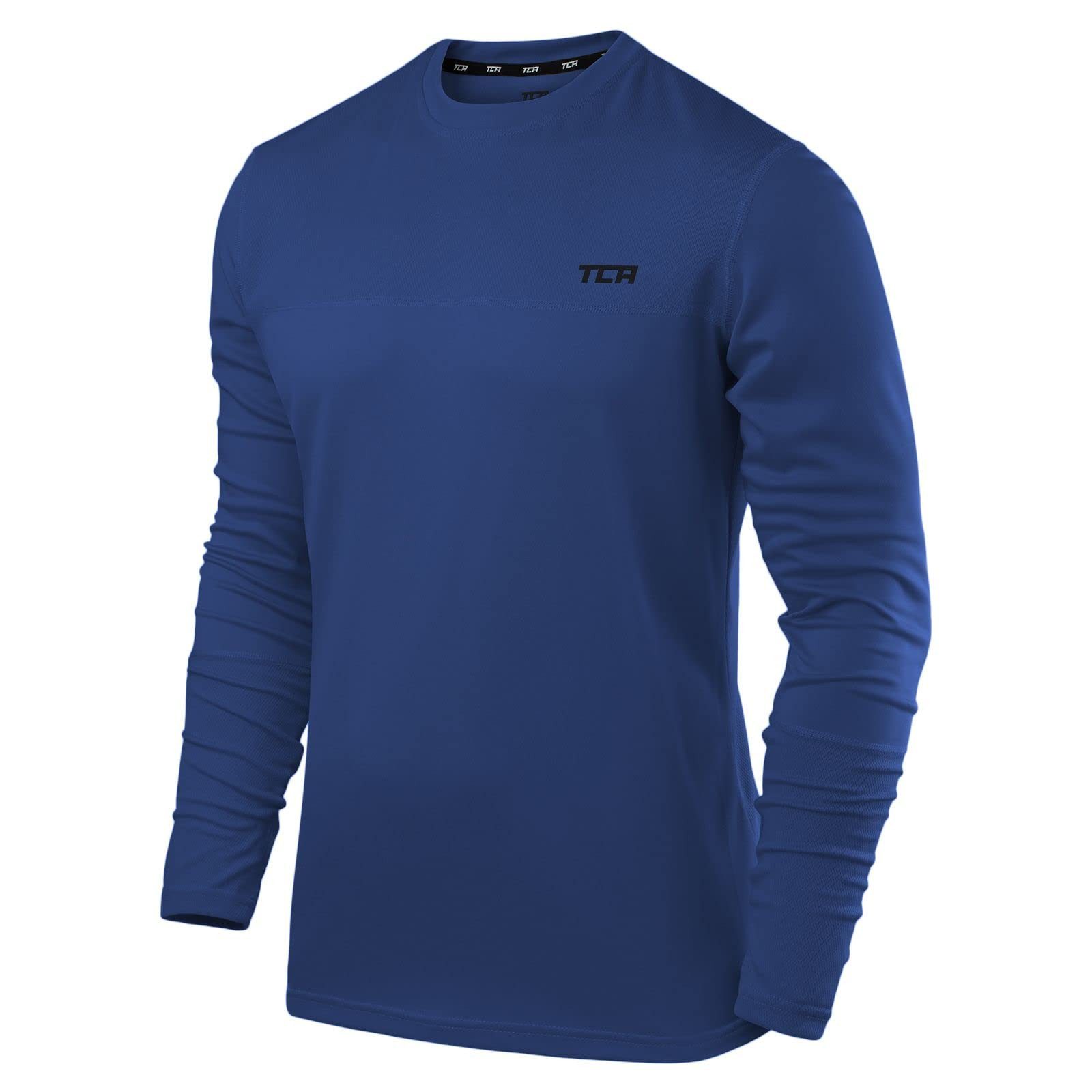 TCA Trainingsshirt TCA Herren Langarm Laufshirt - Leuchtend Blau (1-tlg) günstig online kaufen