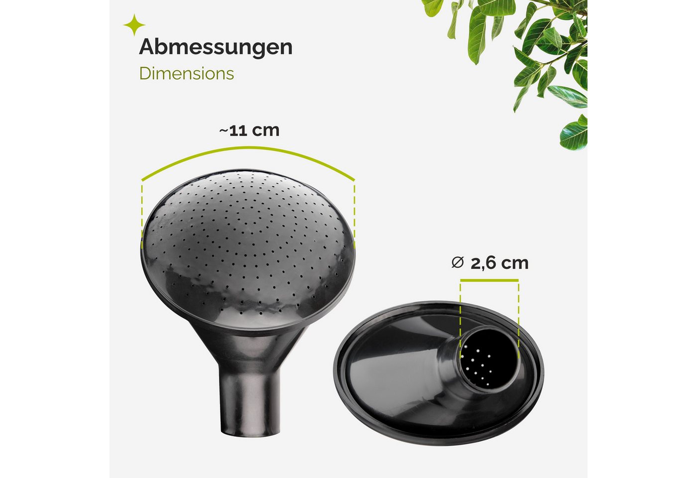 Thumbnail - Garronda Gießkanne Ersatzbrause für Gießkannen Schwarz Giesskannenbrause GD-0081