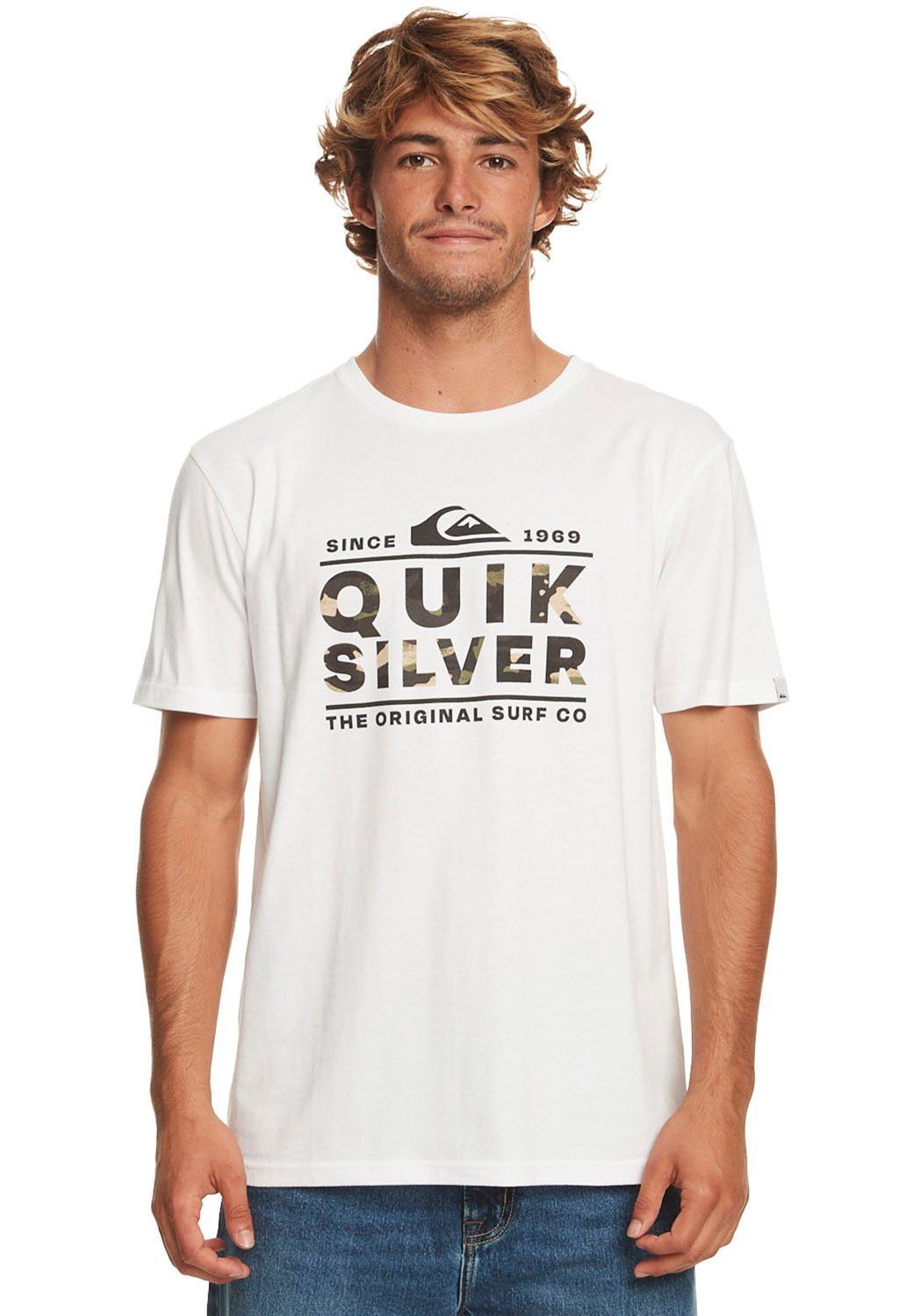 Quiksilver T-Shirt LOGOPRINT TEES weiß