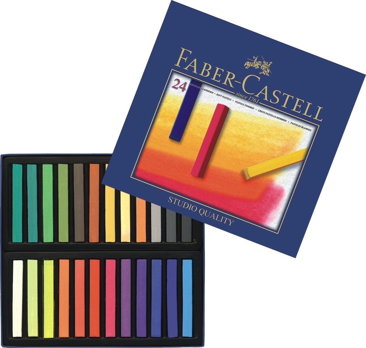 Faber-Castell Maltuch Pastellkreide Goldfaber Studio Soft VE=24 Stück
