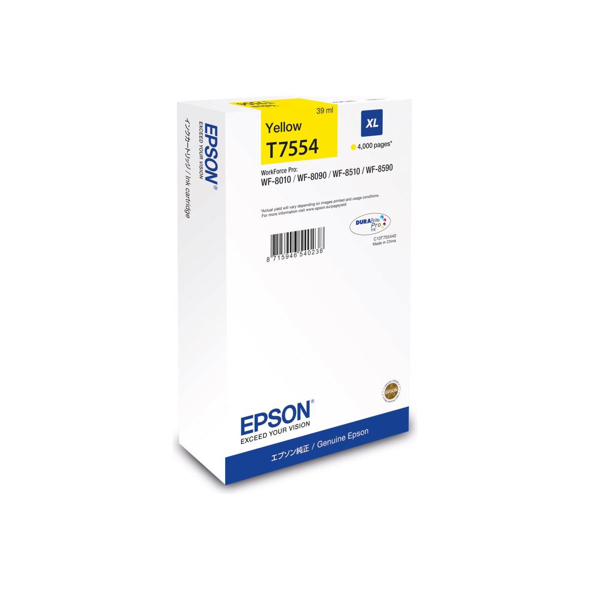 Epson T7554 Tintenpatrone gelb XL Tintenpatrone