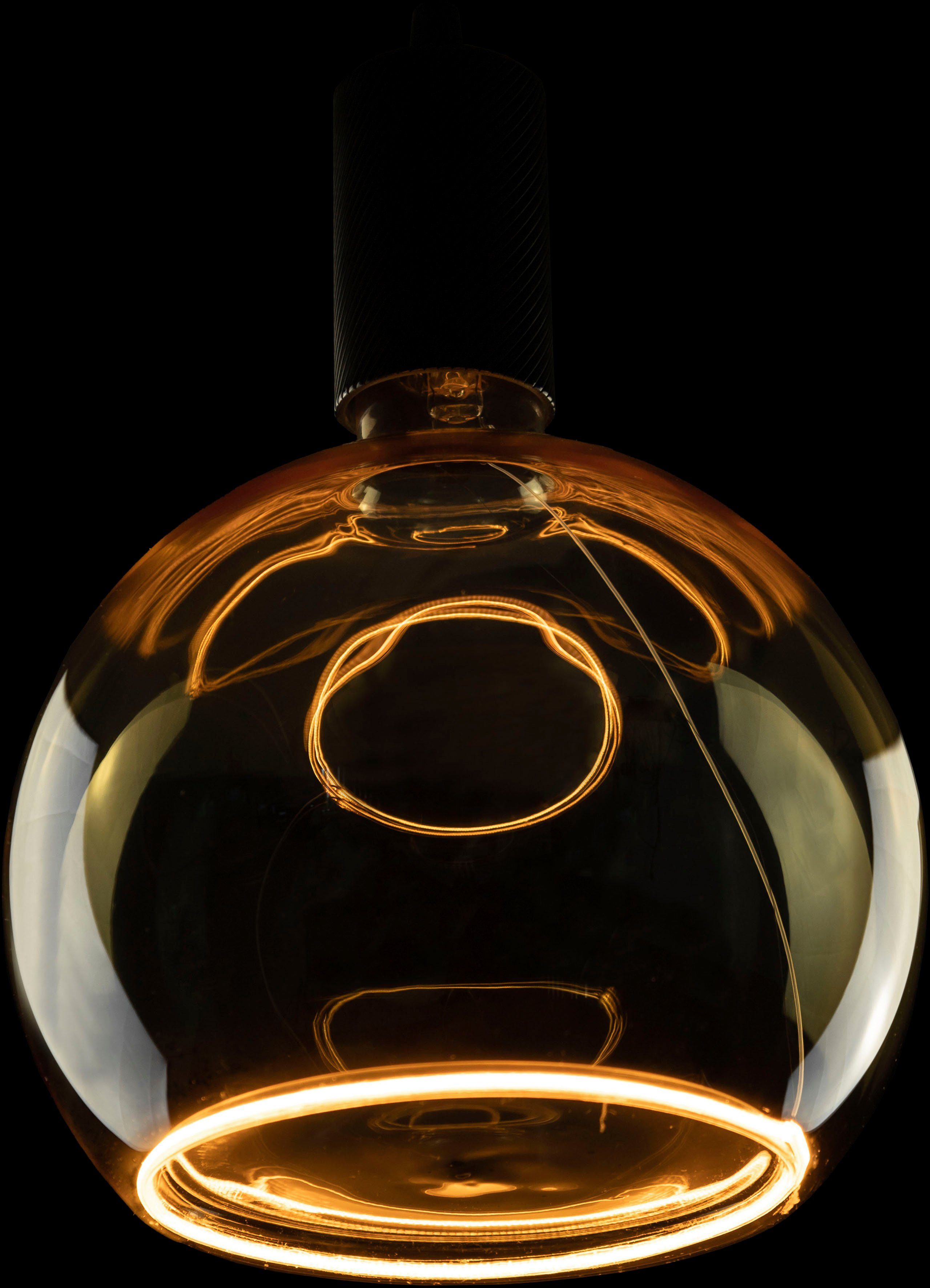 SEGULA LED-Leuchtmittel LED Floating Globe 1 LED E27, Aussenbereich Floating CRI E27, dimmbar, gold, 4,5W, Extra-Warmweiß, gold, 200 Globe St., 200 90