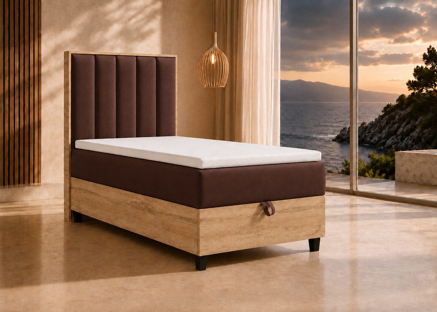 Best for Home Boxspringbett Einzelbett Trinity K-10 mit Bettkasten & Komfort Topper T30 (Bett, Polsterbett mit Stauraum, Jugendbett, Kinderbett versch. Größen, 4-St., 70x200 80x200 90x200 100x200 cm), Verschiedene Liefermöglichkeiten, TOP Preis-Leistungs-Verhältnis