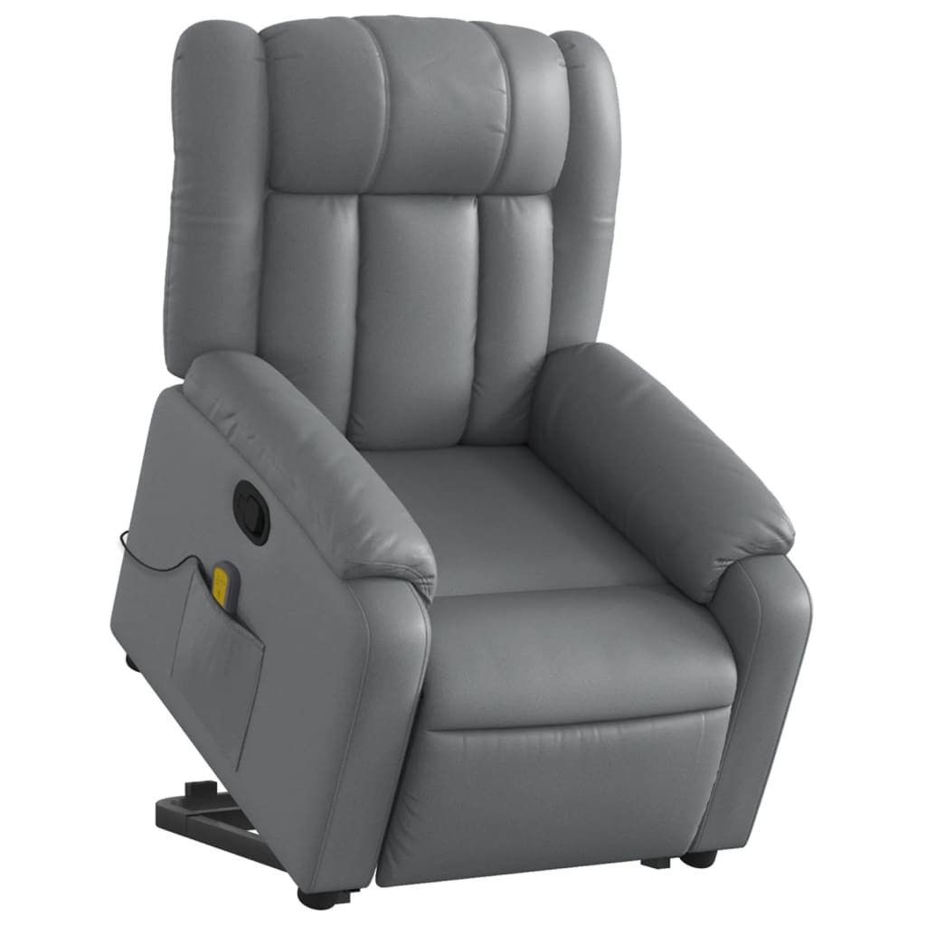 vidaXL Sessel Massagesessel mit Aufstehhilfe Grau günstig online kaufen