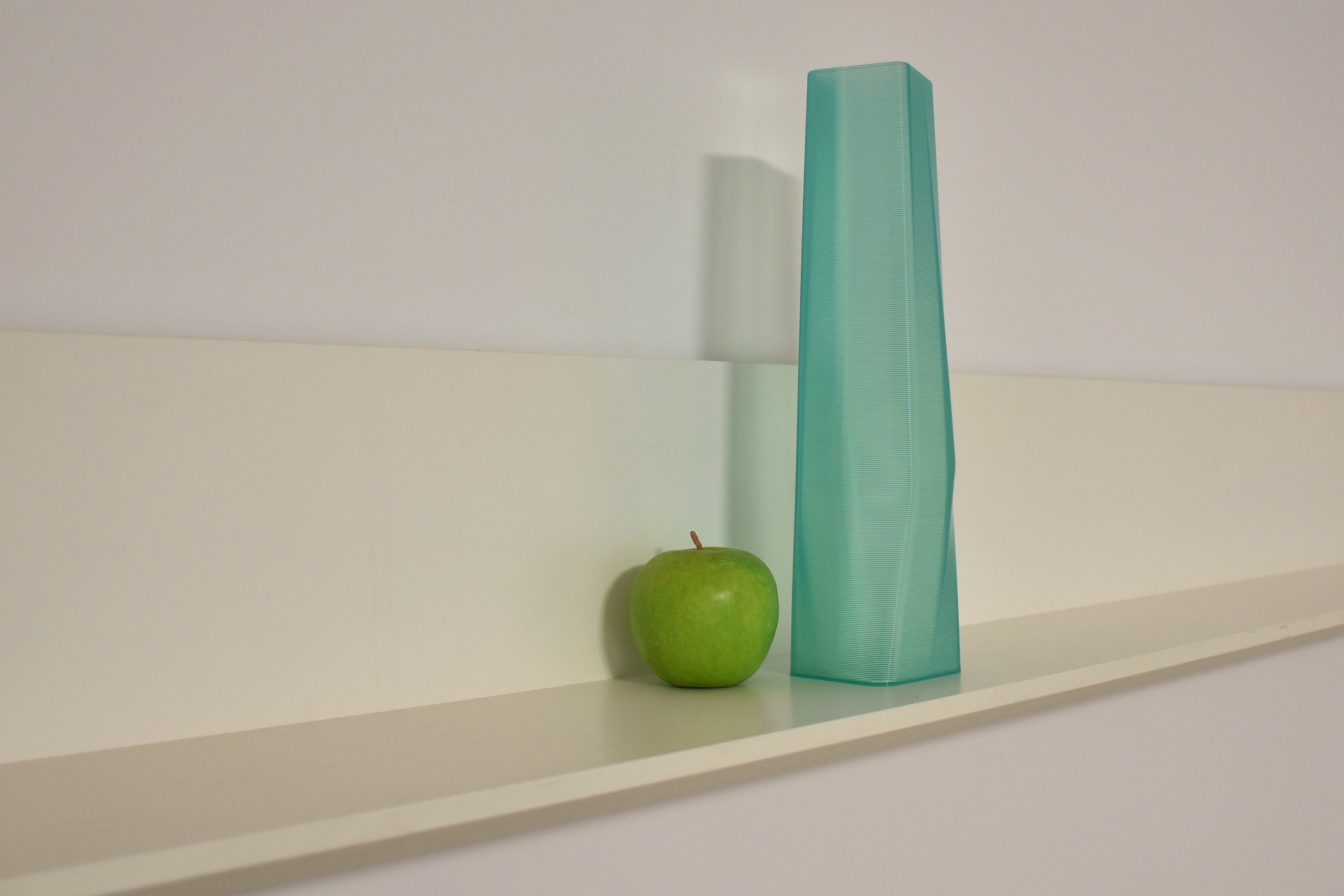 3D - Leichte Mintgrün innerhalb square the - (Rillung) (Einzelmodell, Farben, des 1 Durchsichtig; Shapes vase Vase), Decorations Struktur viele Vasen, 100% 3D-Druck Materials (deco), Dekovase