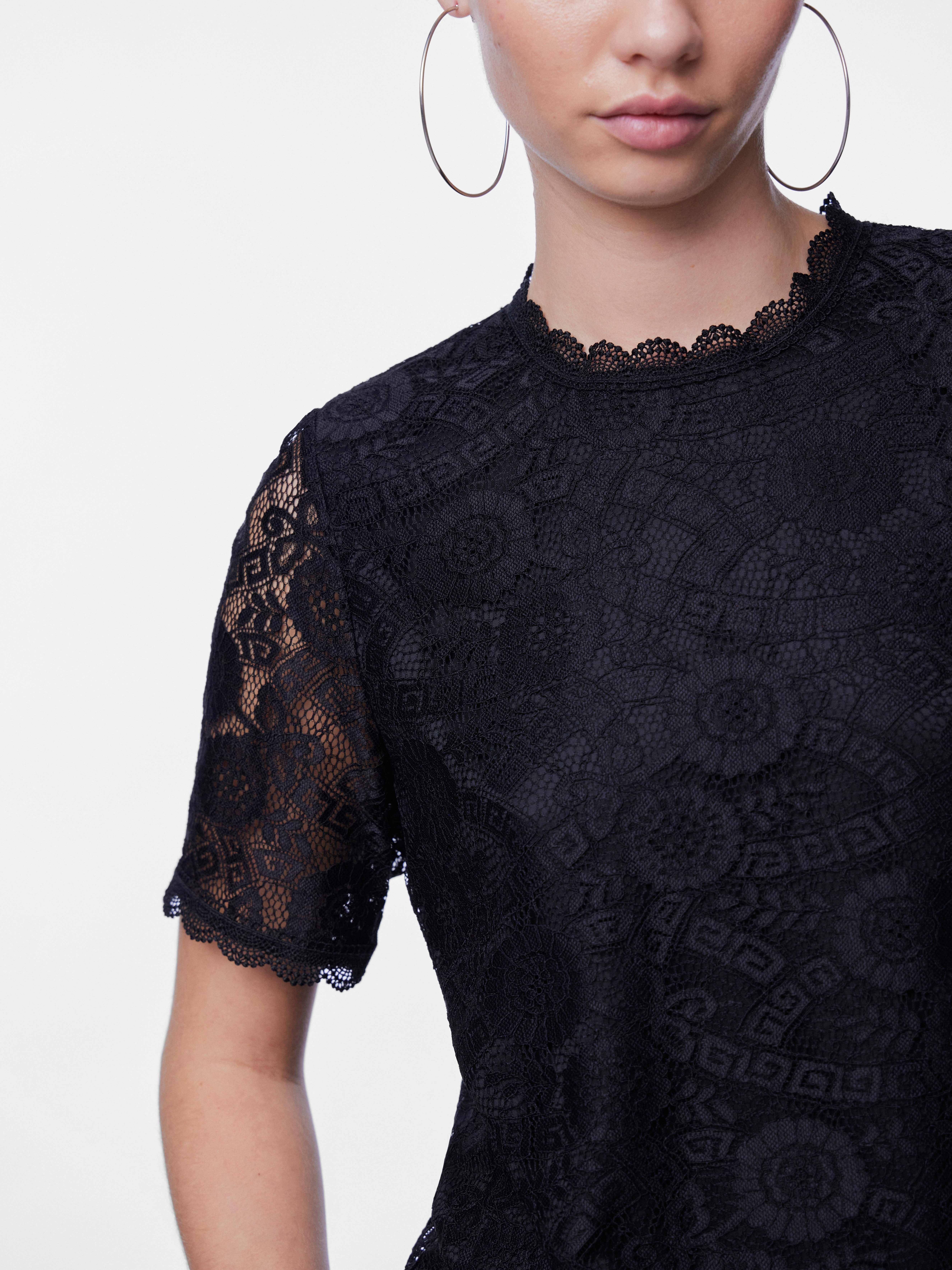 pieces Spitzenshirt PCOLLINE SS LACE TOP günstig online kaufen