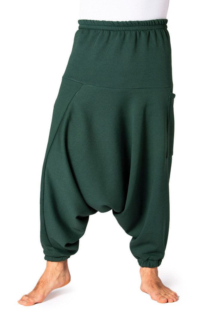 PANASIAM Haremshose Aladinhose als bequeme Chillhose aus Jogginghosen-Stoff für Herbst und Winter warm gefütterte Baumwollhose fürs Sofa oder Homeoffice