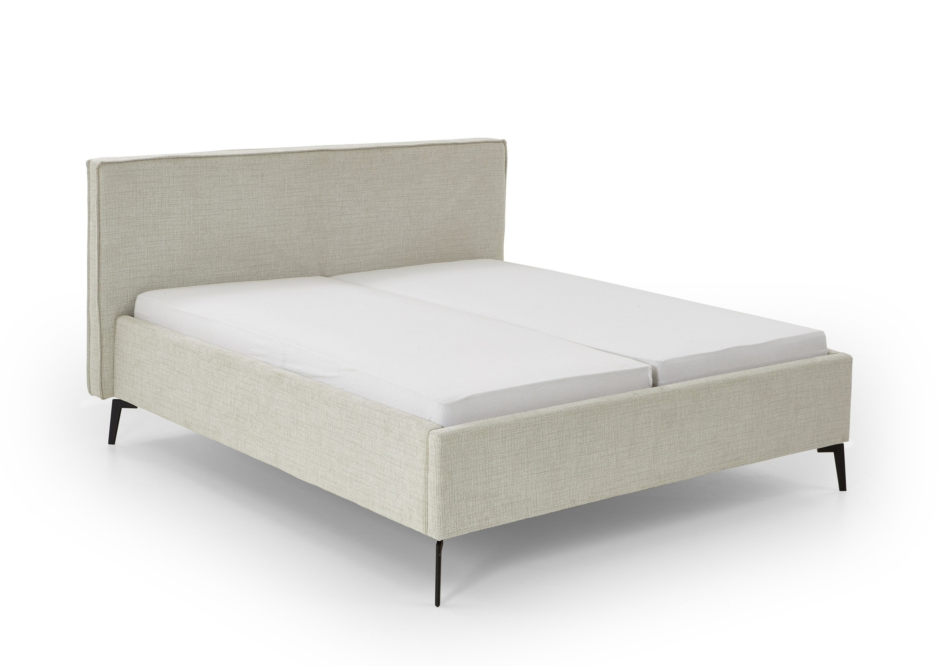 freiraum Polsterbett Riva, Liegefläche 160x200cm, Greige, Stellmaß: 185x112x216cm (BxHxT)