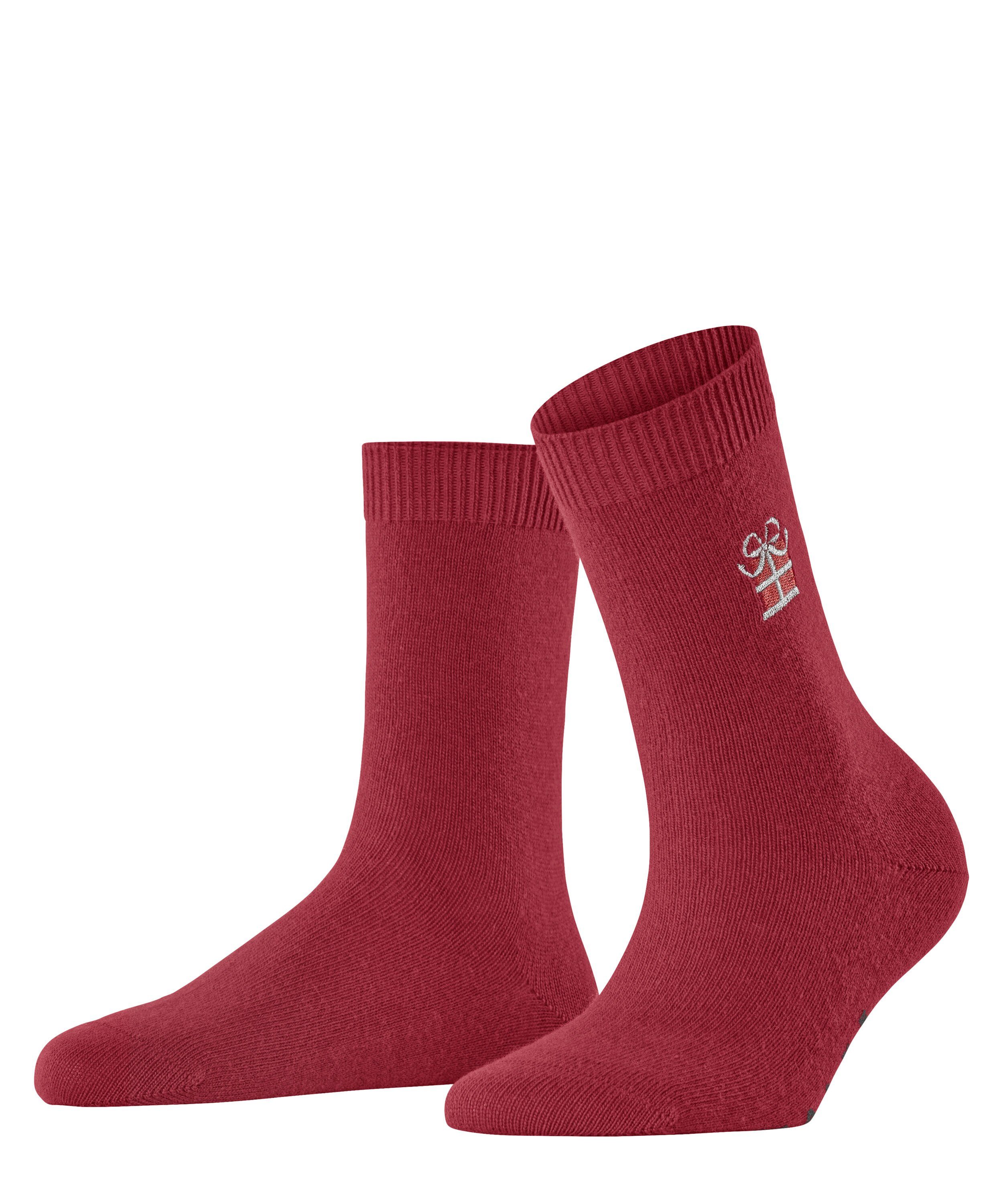 X-Mas (1-Paar) Socken FALKE (8228) Wool Cosy scarlet Gift