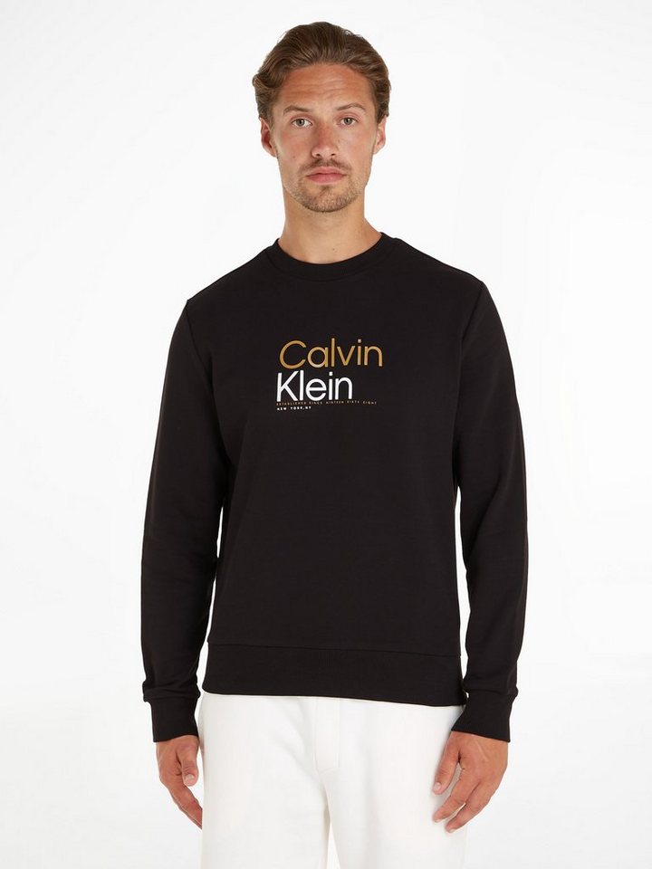 MULTI COLOR Calvin mit SWEATSHIRT Markenlabel LOGO Klein Sweatshirt