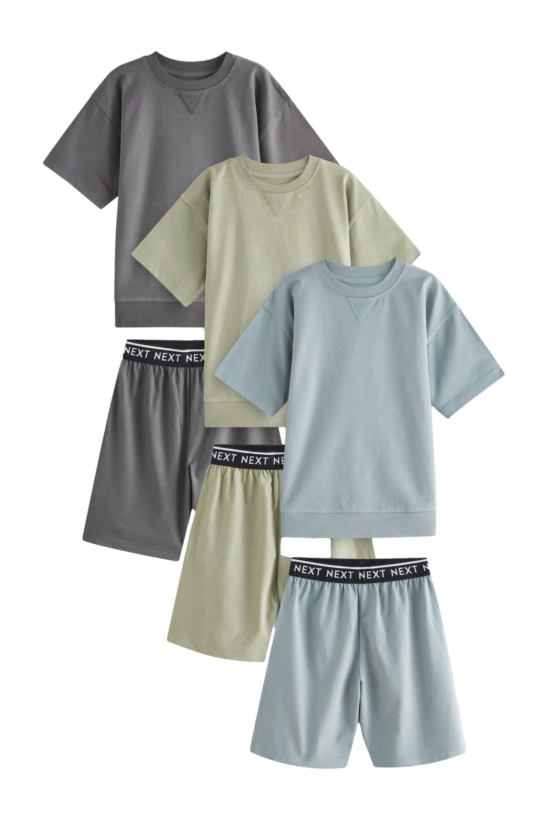Next Pyjama Kurze Schlafanzüge, 3er-Pack (6 tlg)