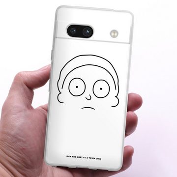 DeinDesign Handyhülle Rick & Morty Serienmotiv Fanartikel Morty Line Art, Google Pixel 7a Silikon Hülle Bumper Case Handy Schutzhülle