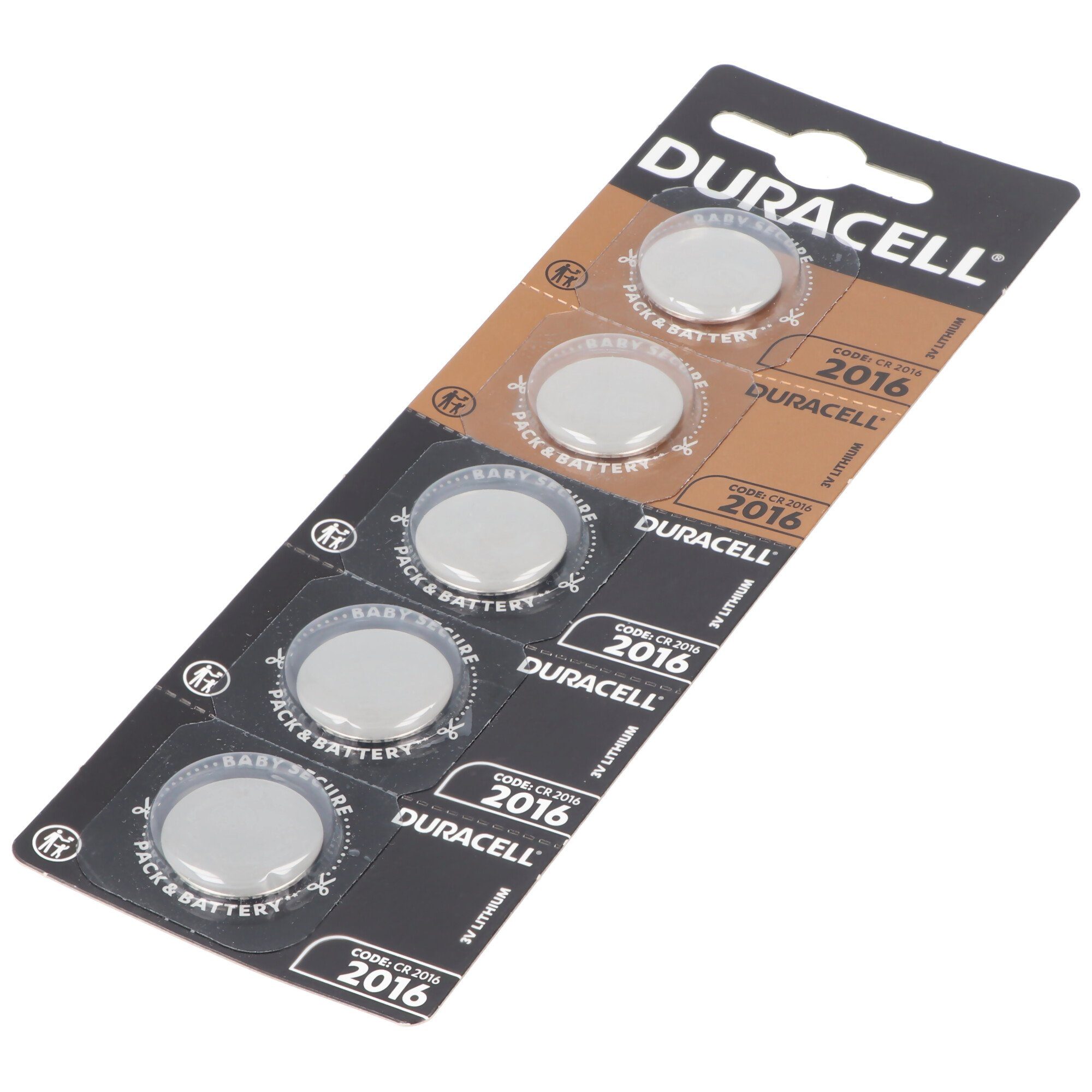 Duracell 5x Duracell CR2016 Lithium Batterie Batterie