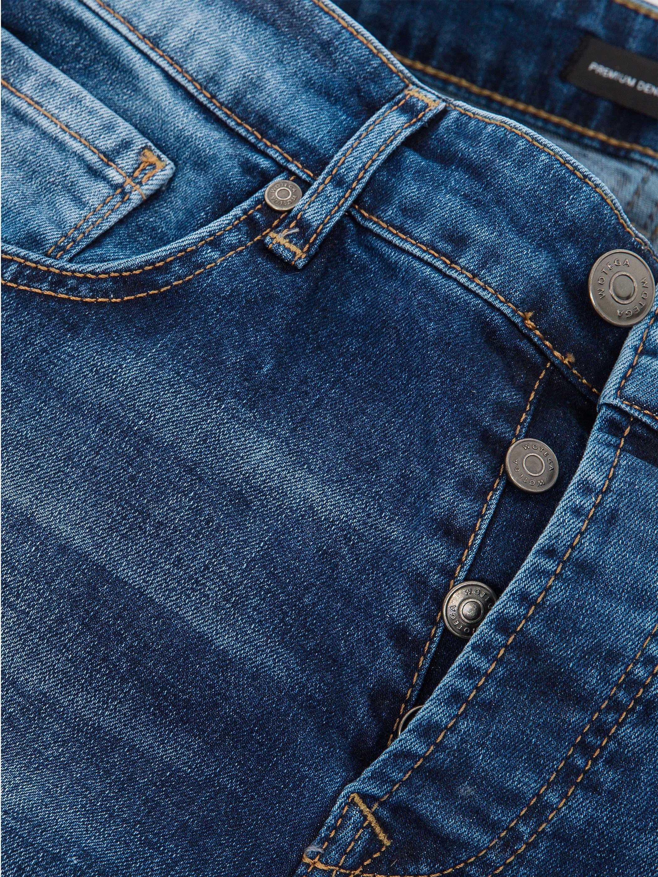 194028) Blau WOTEGA (insignia WOTEGA 5-Pocket-Style Rick Slim-fit-Jeans Jeans - blue