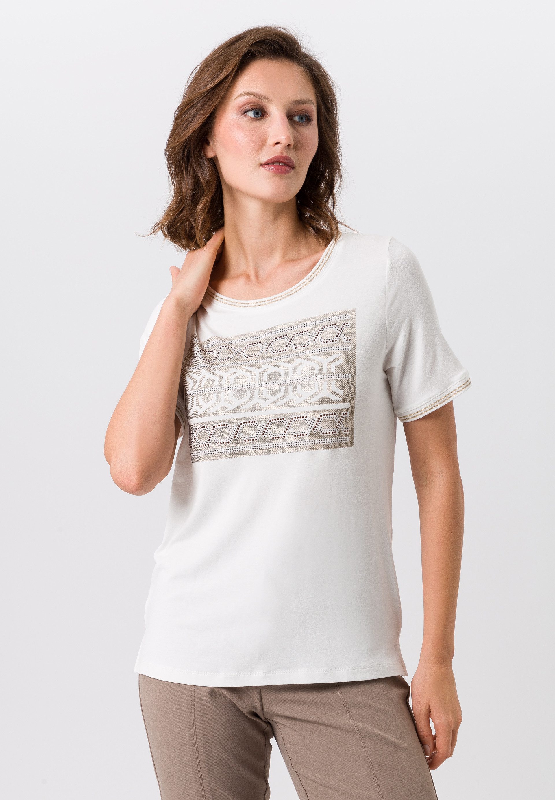Kurzarmshirt mit dezentem Print