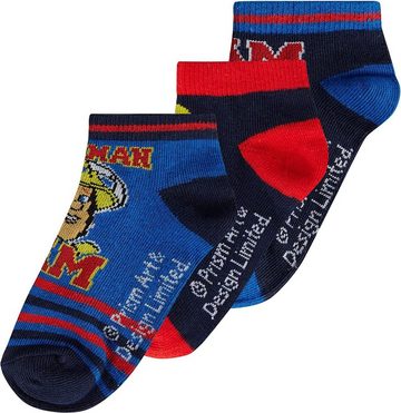 Feuerwehrmann Sam Sneakersocken 6x Feuerwehrmann Sam Sneaker Socken kurze Jungen Strümpfe 23/26 31/34