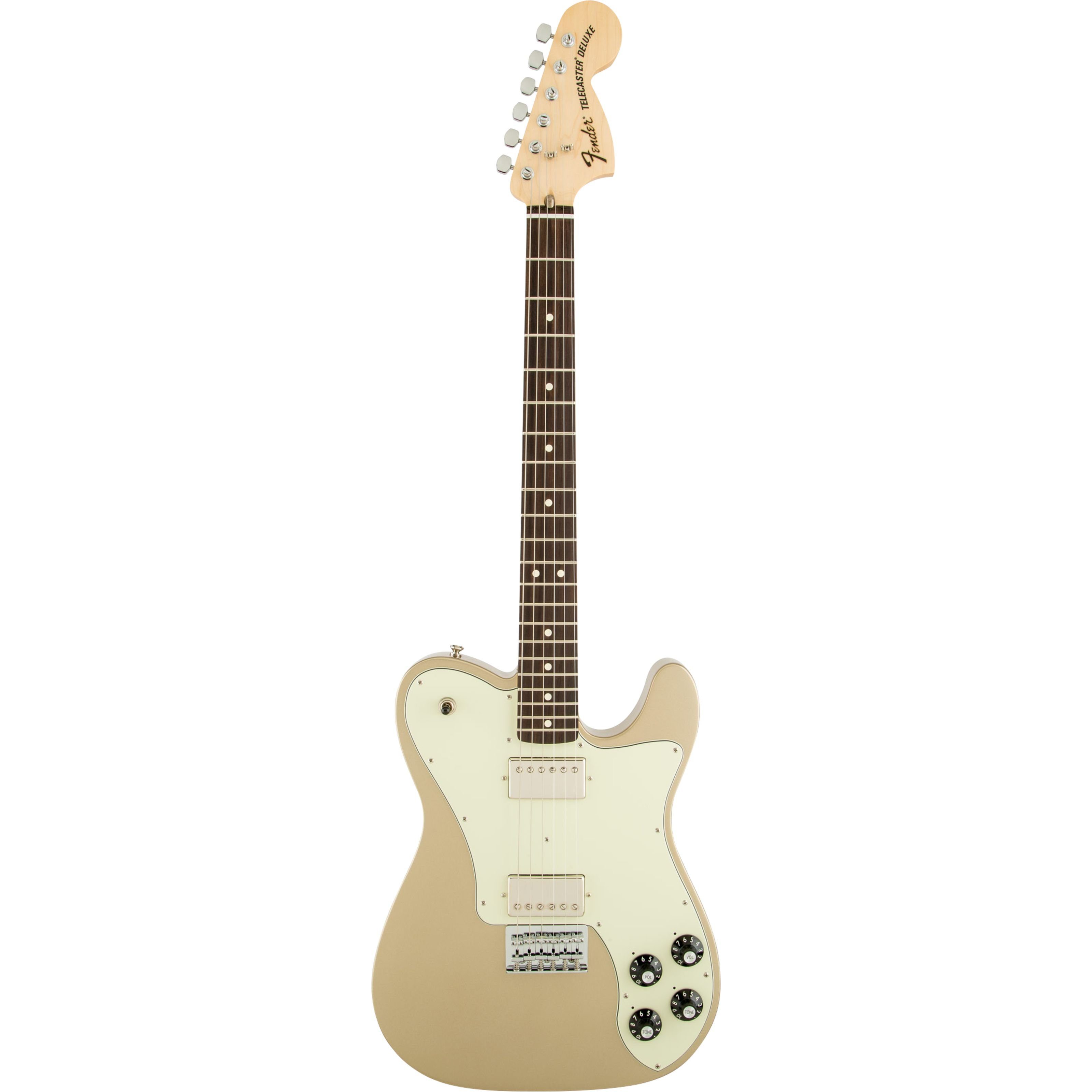 Fender E-Gitarre, Chris Shiflett Telecaster Deluxe Shoreline Gold - E-Gitarre