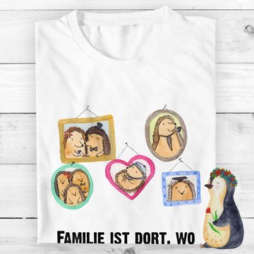 Mr. & Mrs. Panda T-Shirt Igel Familie - Weiß - Geschenk, Geburstag, Bruder, Muttertag, T-Shirt (1-tlg)