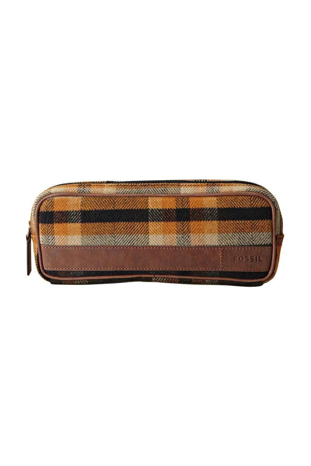 Fossil Kulturbeutel Tasche Texil Stoff Braun günstig online kaufen
