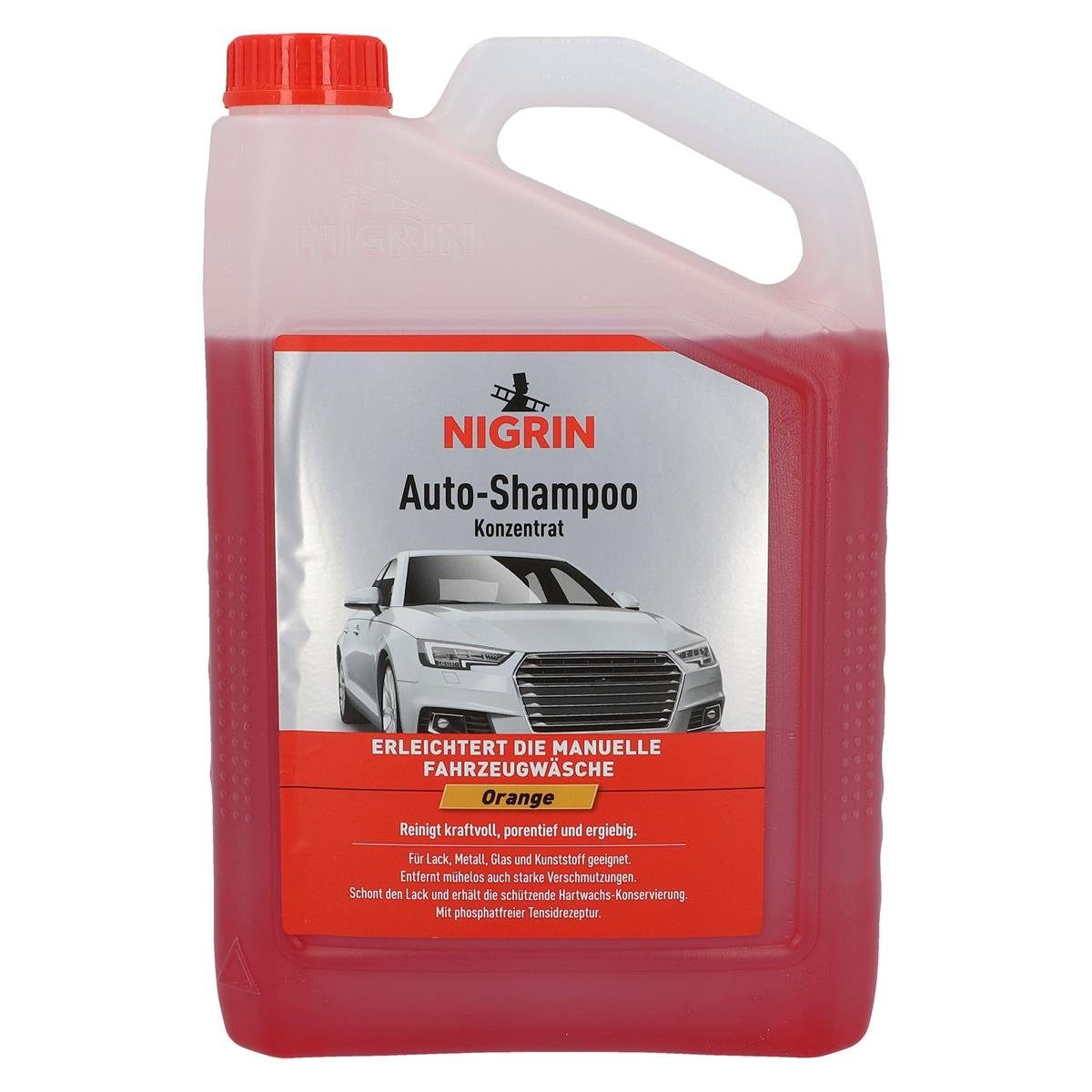 NIGRIN NIGRIN Shampoo Konzentrat Orange 3L - Reinigt kraftvoll & porentief (1 Auto-Reinigungsmittel