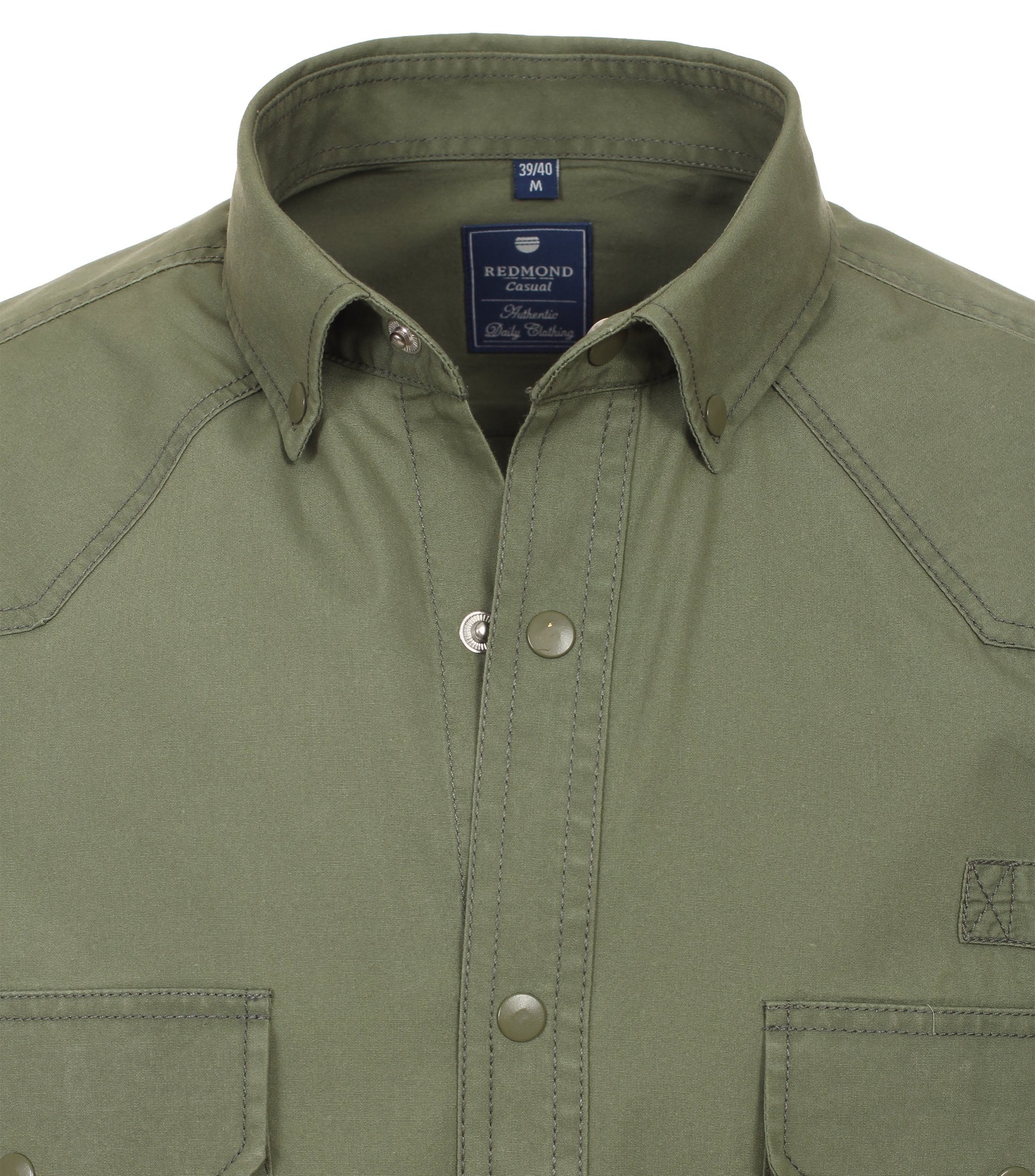 Redmond Kurzarmhemd uni Comfort Fit