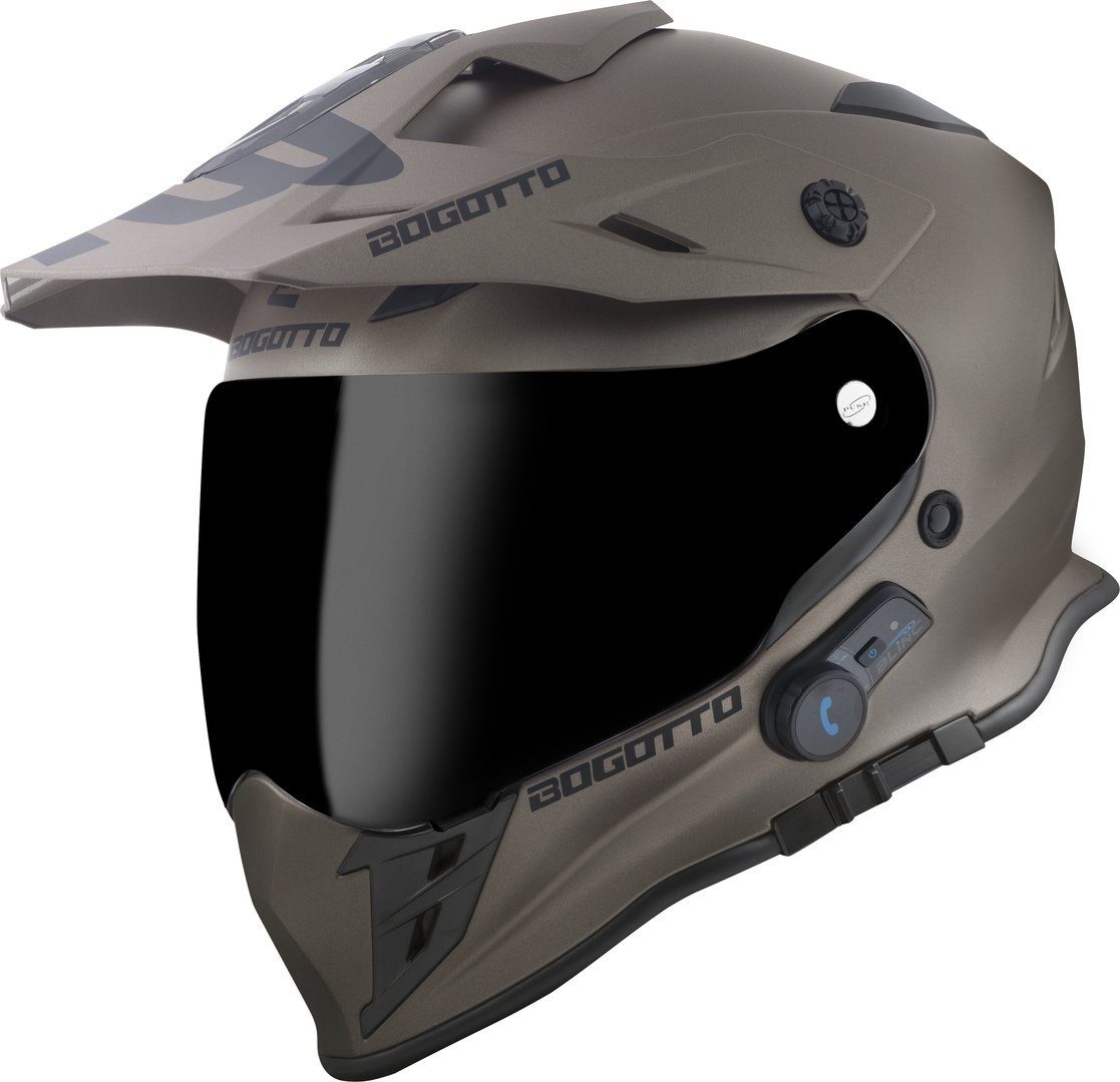 Bogotto Motocrosshelm H331 BT Bluetooth Enduro Helm, integriertes Kommunikationssystem,geeignet für Brillenträger,vorb