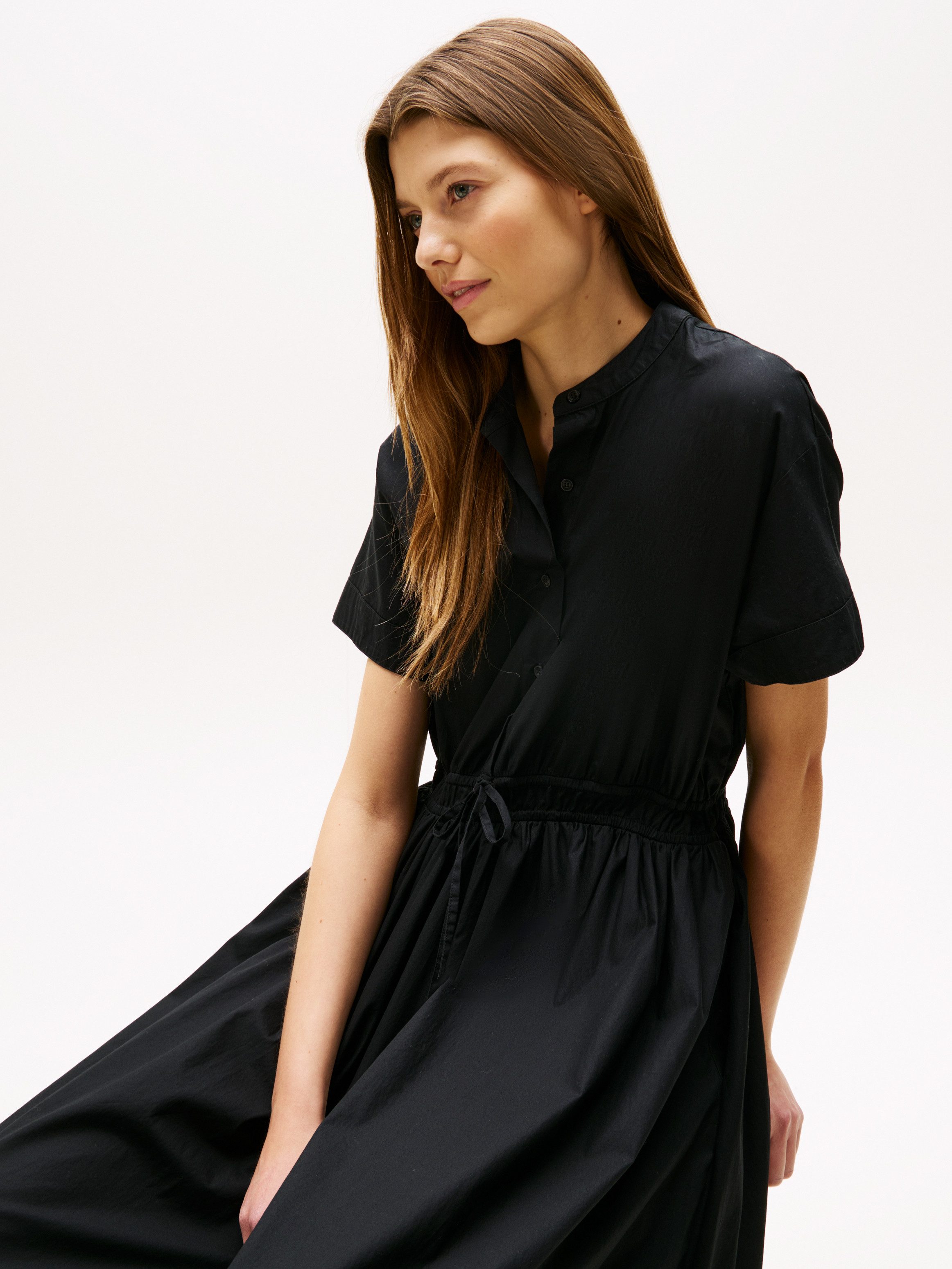 Tommy Hilfiger A-Linien-Kleid SMOCKED CO MIDI S/S DRESS – Bild 3 von 4
