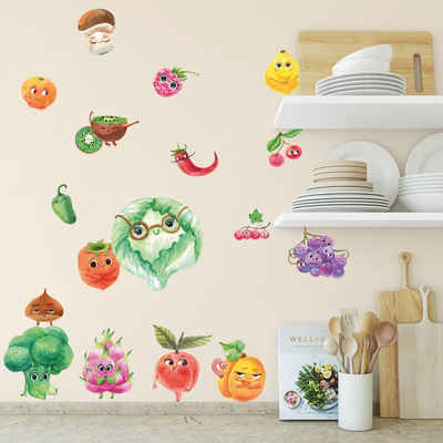 Sunnywall Wandtattoo Sweet Fruits Set 1 Wandsticker für Küche od. Kinderzimmer